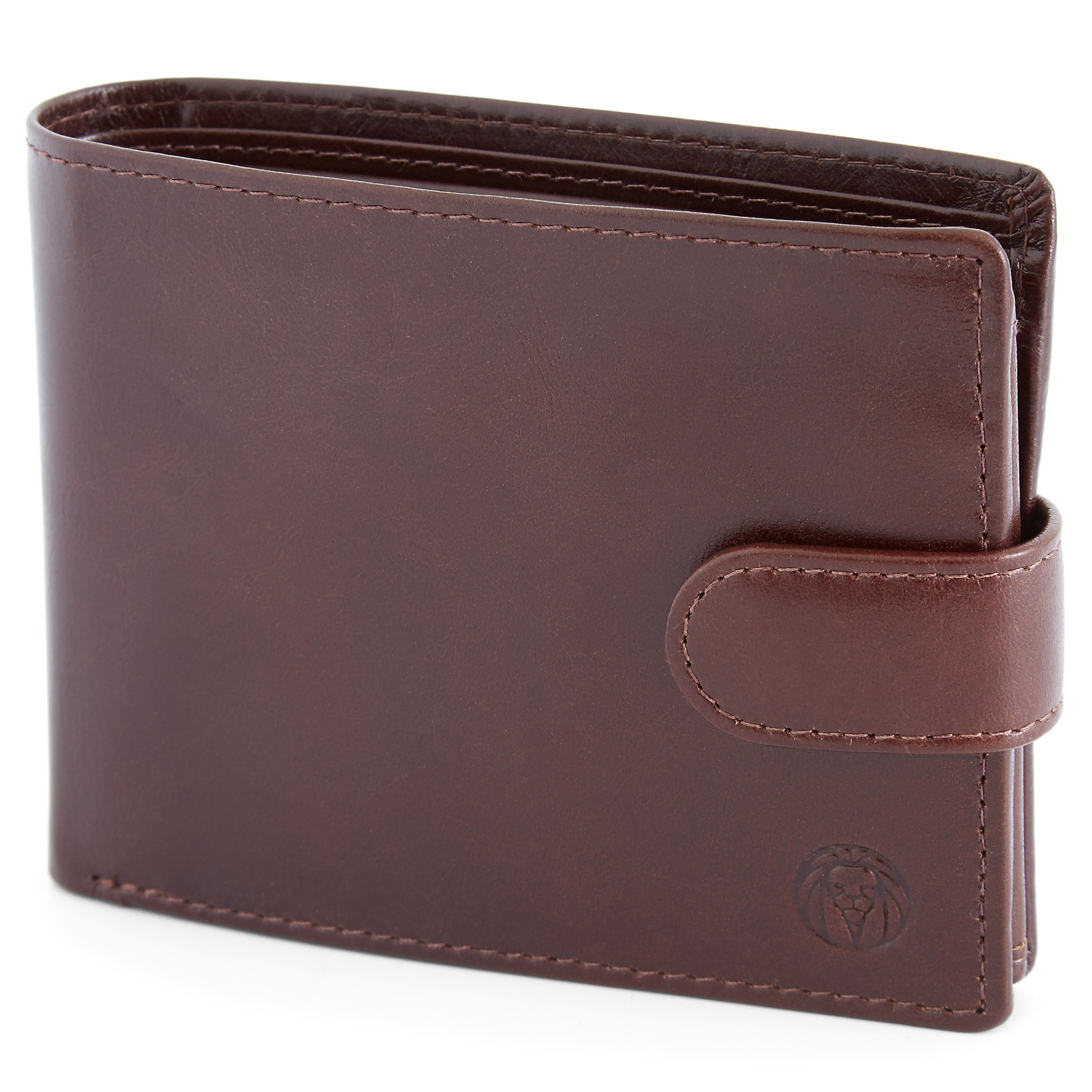 Hnedá ergonomická kožená peňaženka Jasper