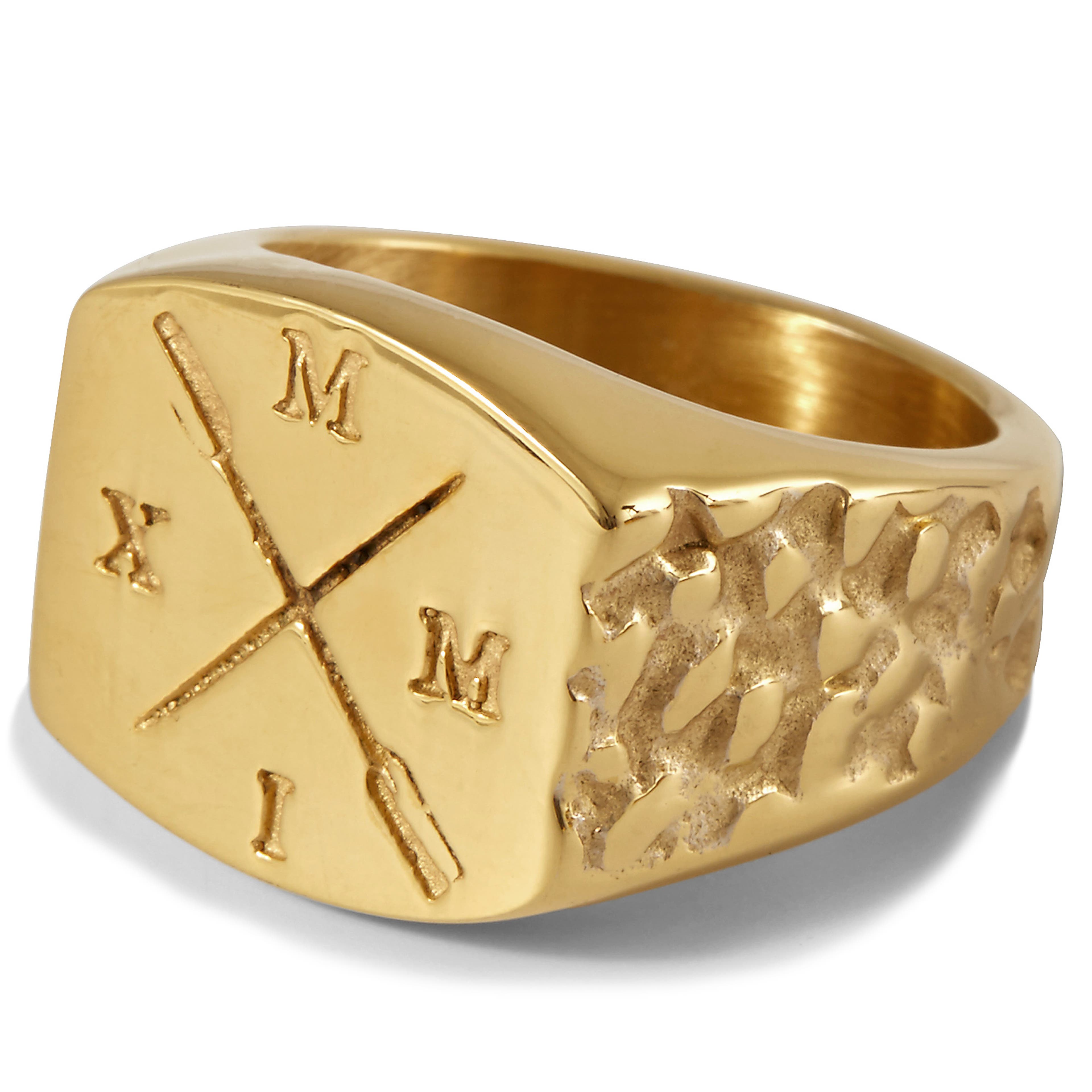 Goldfarbener Titus Ring