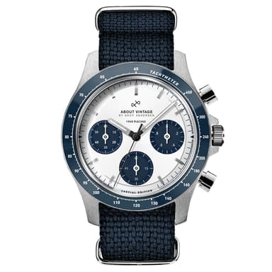 1960 Racing Chronograph | Kirurginteräs, Laivaston Sininen & Valkoinen 1960 Racing Chronograph | Kirurginteräs, Laivaston Sininen & Valkoinen