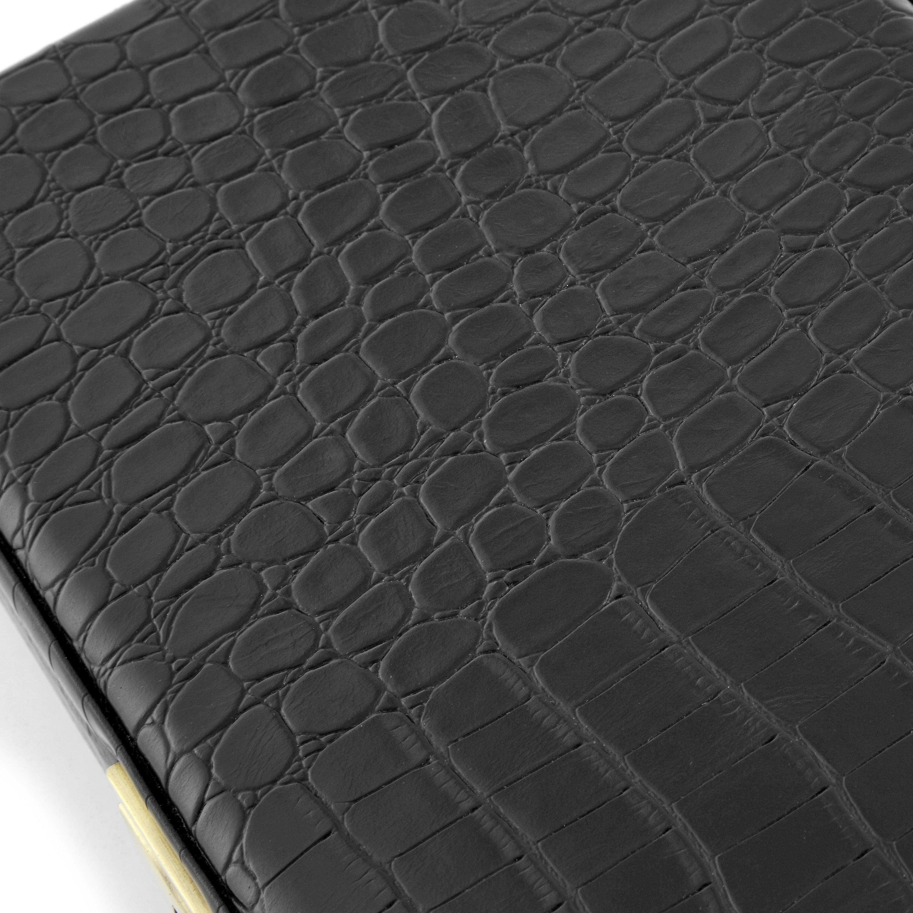 Executive Black Alligator Patterned Cufflinks Box - 8