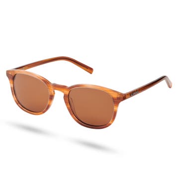 Thea | Cognac & Terracotta Polarised Sunglasses
