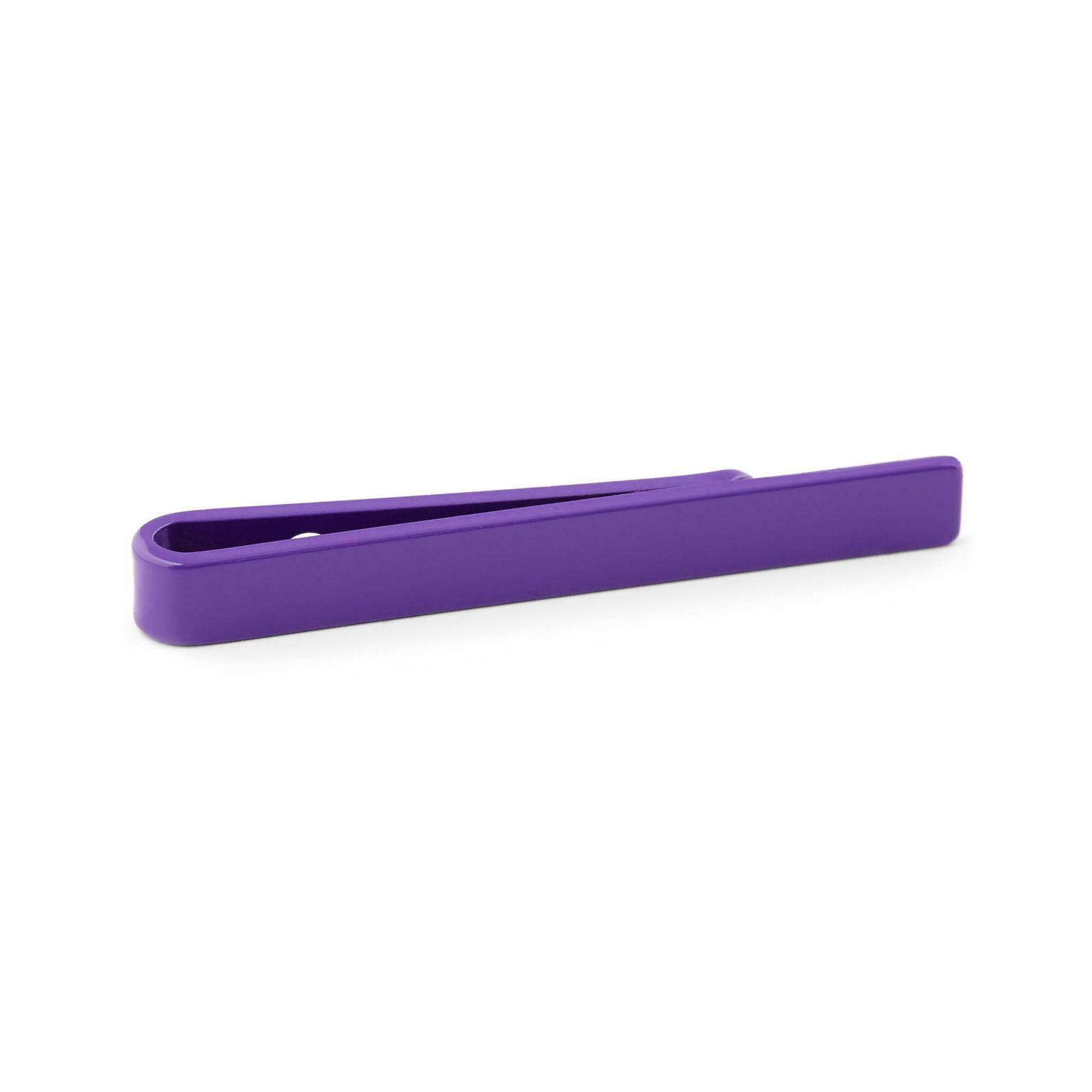Pince à cravate courte violette Pince à cravate courte violette