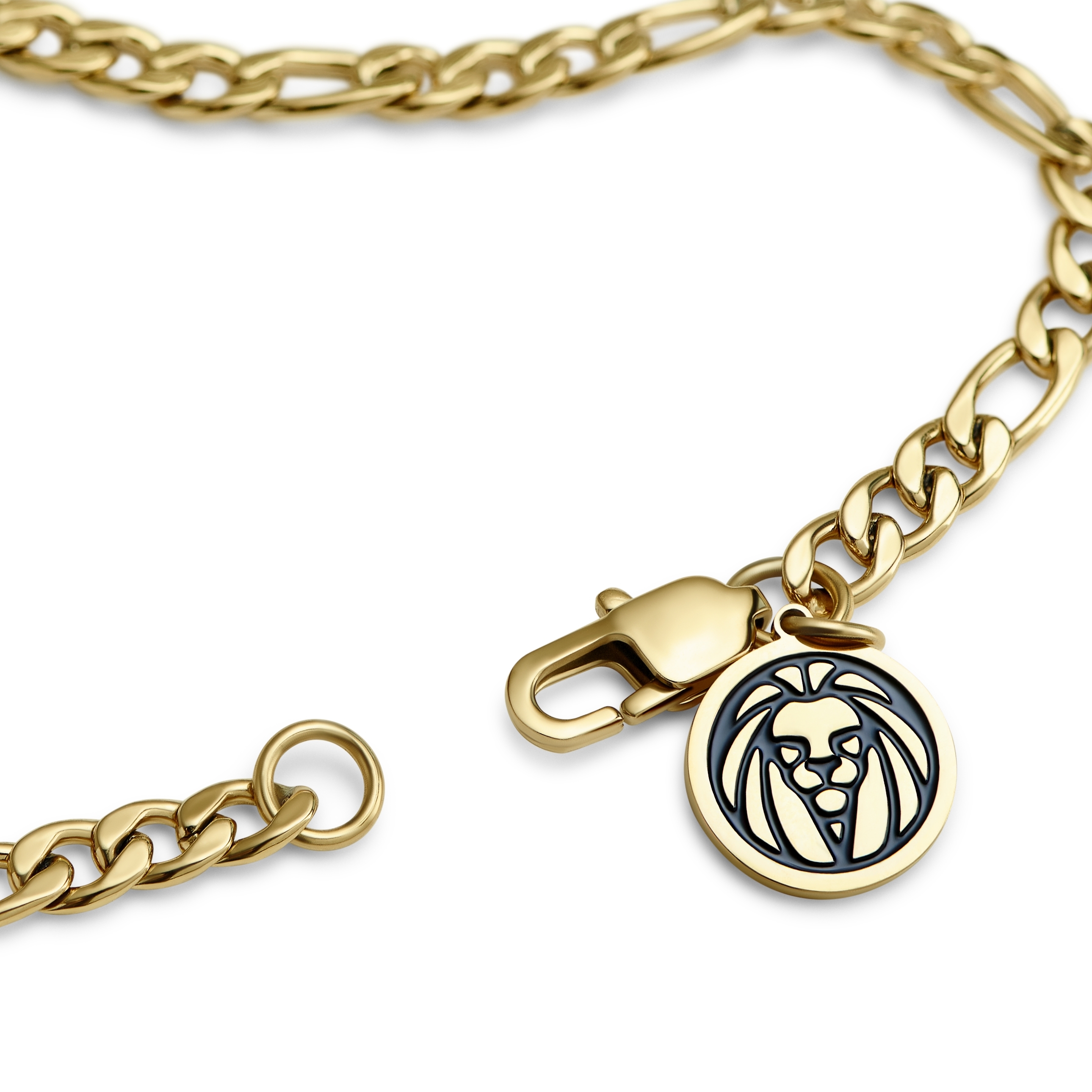 Essentials | 4 mm Goudkleurige Armband met Figaro Schakels - 6