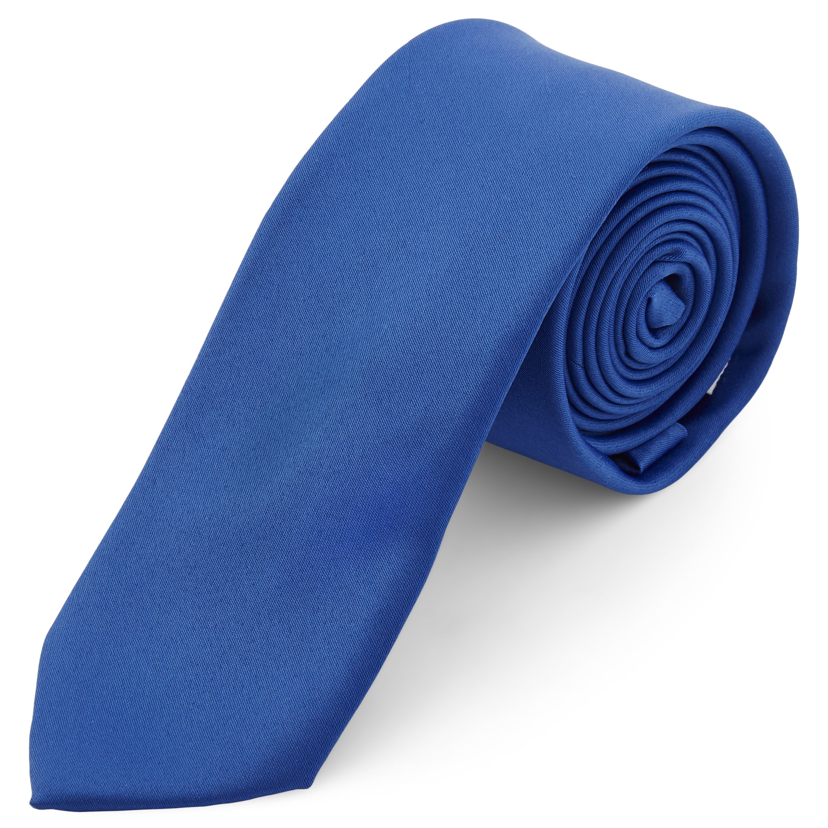 Basic Blue Polyester Tie In Stock Trendhim