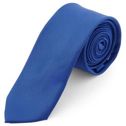 Синя едноцветна вратовръзка 6 см