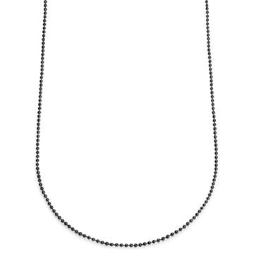 Essentials | 2,5 mm Gunmetal Zwarte Ketting met Bolletjes Schakels Essentials | 2,5 mm Gunmetal Zwarte Ketting met Bolletjes Schakels