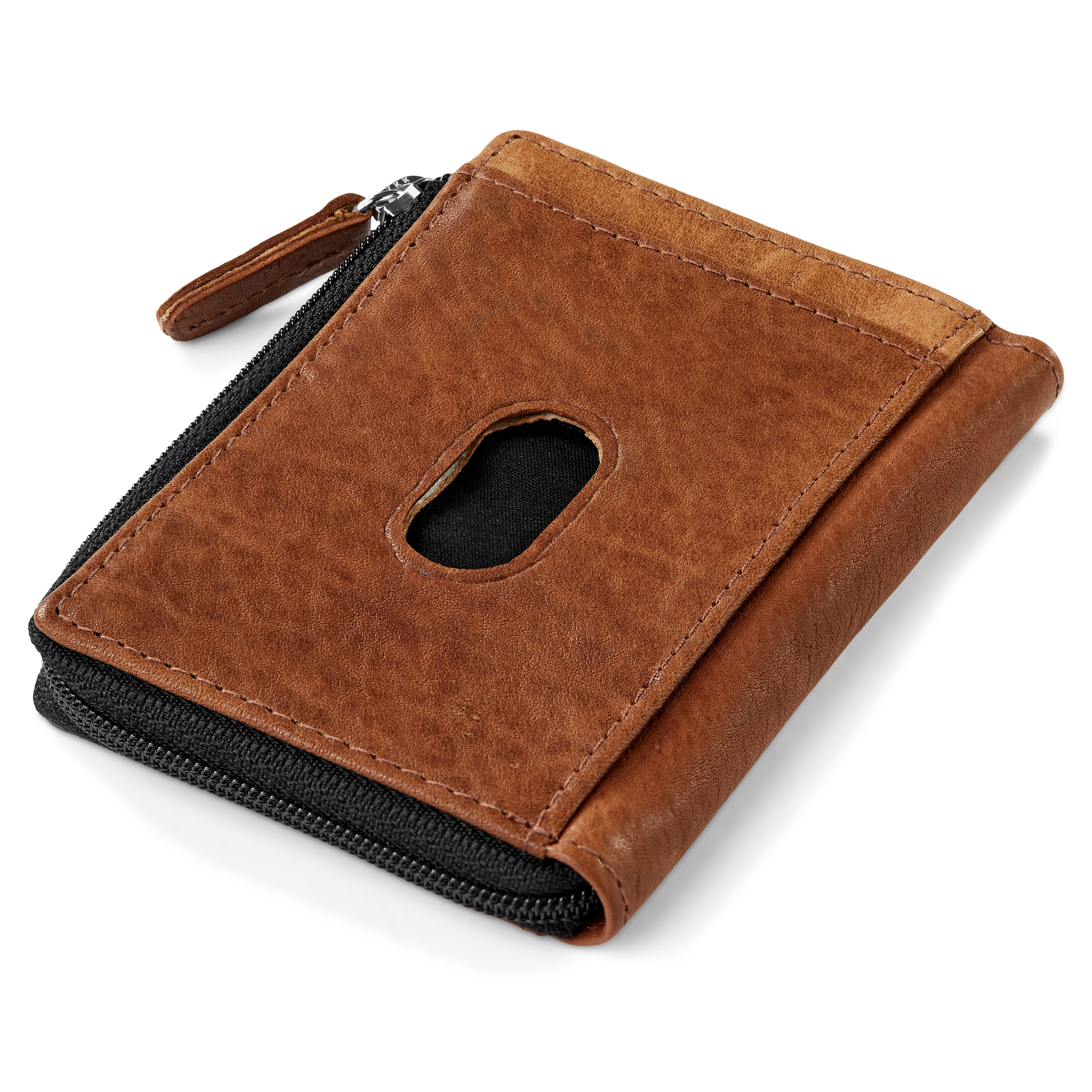 Cambodia Casual Hellbraune RFID Leder Geldbörse - 5