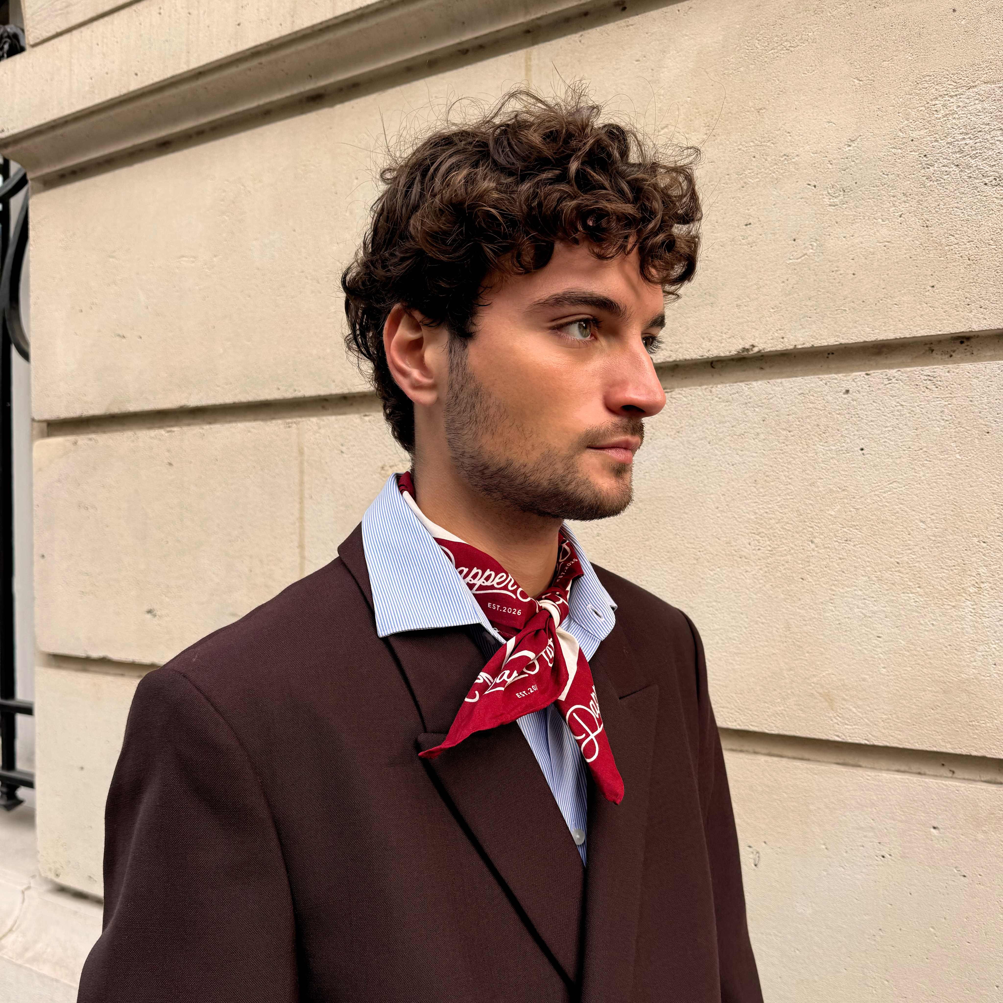 The Intro | Bordó Western pamut bandana - 5