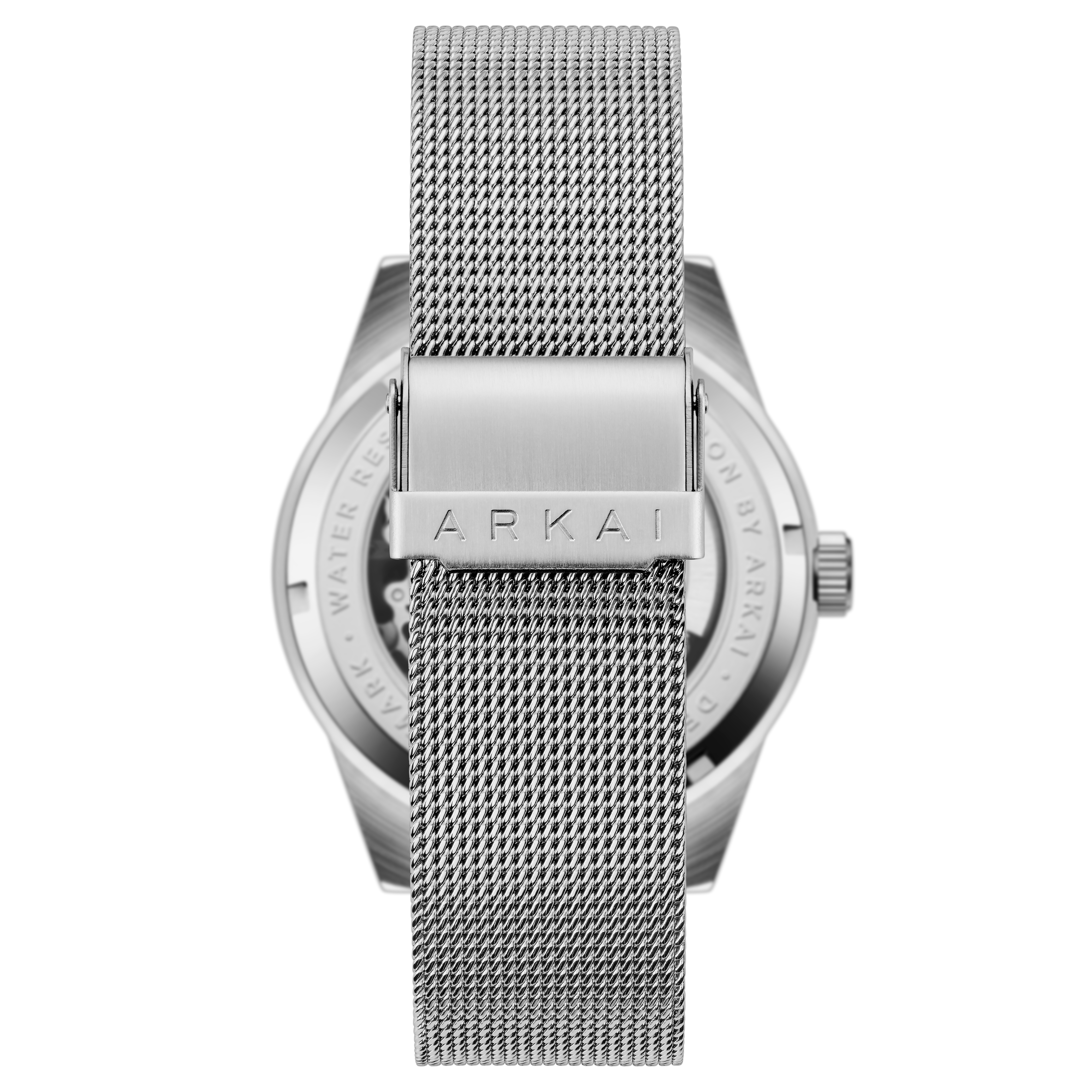 Caron | Montre squelette automatique en acier inoxydable argenté - 5