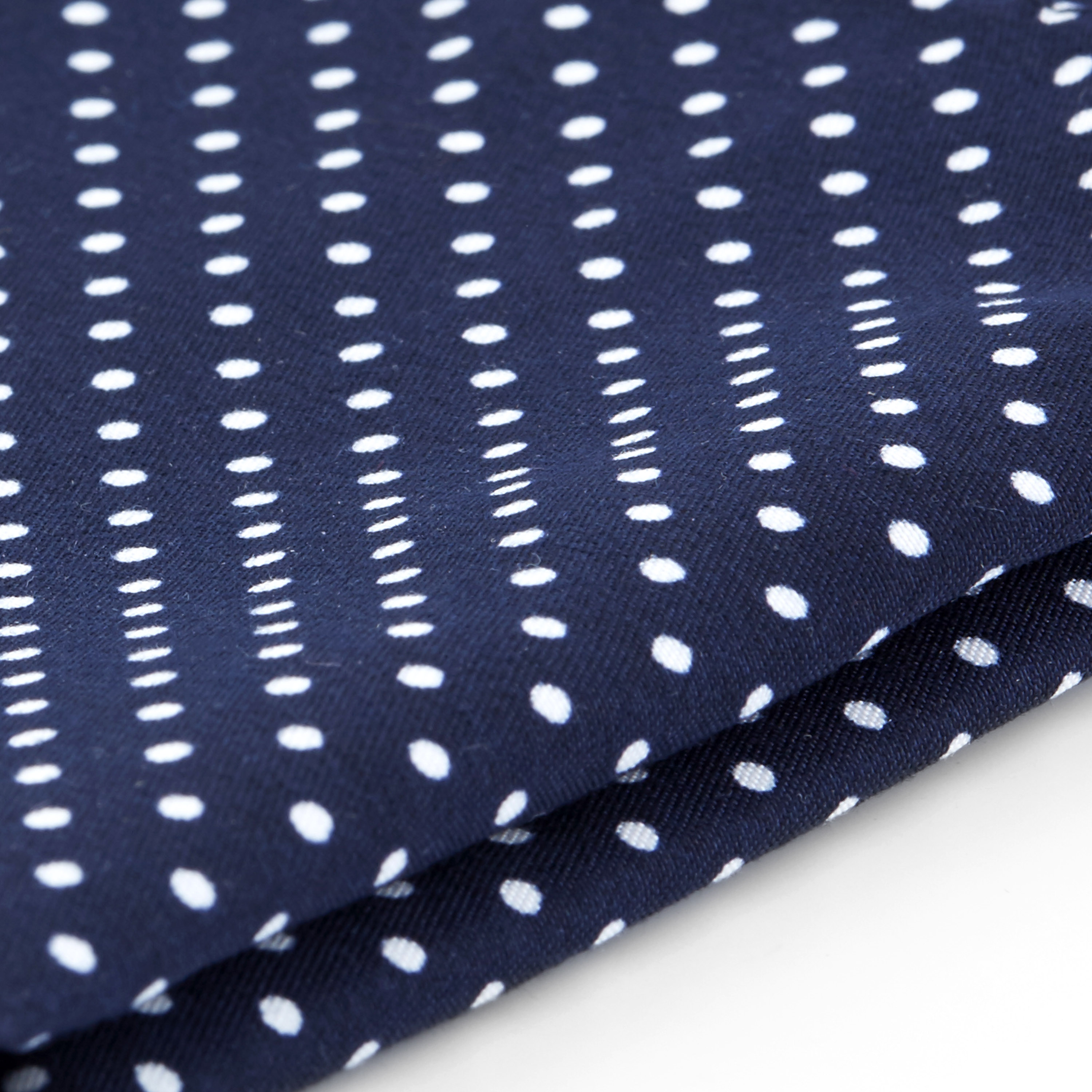 Pochette de costume bleu marine à pois blancs  - 2