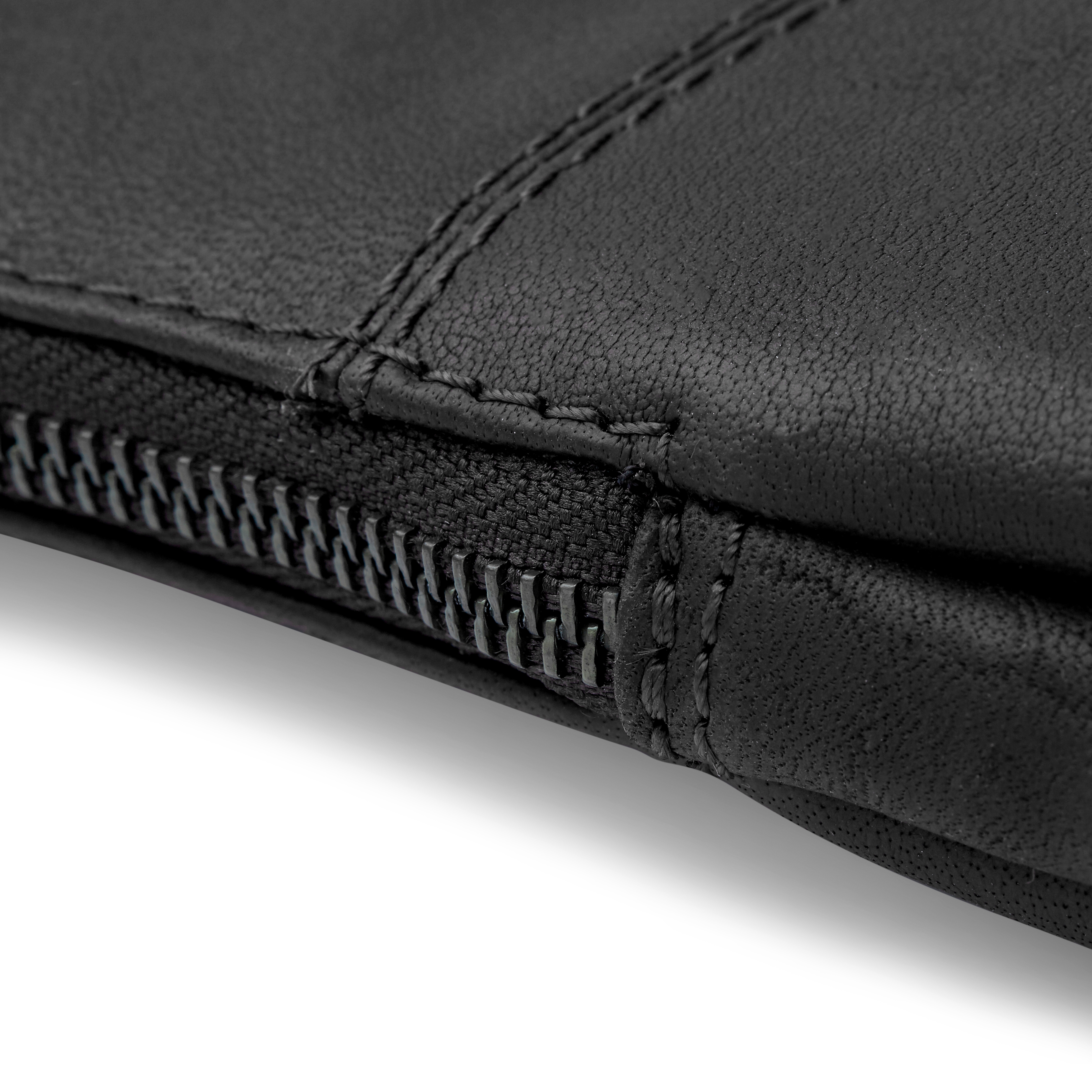 Oxford | Small Black Leather Laptop Sleeve - 6