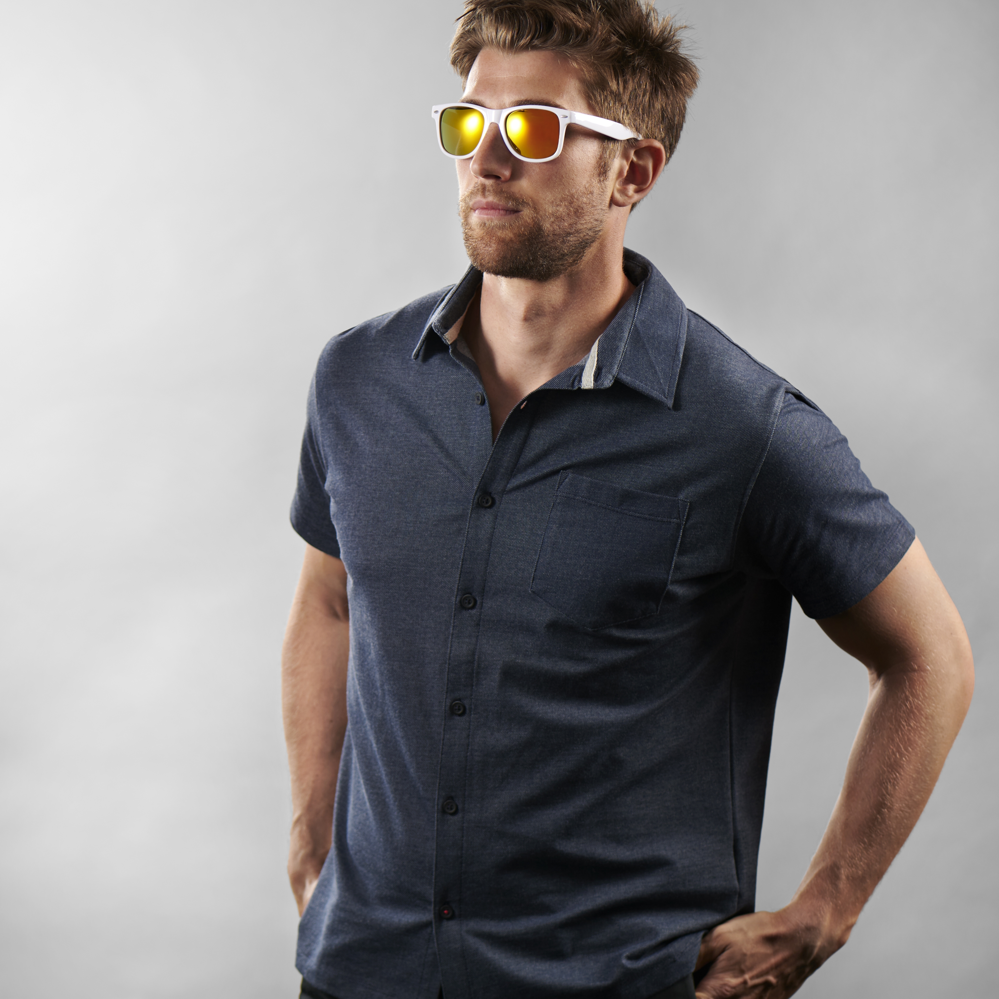 Lunettes de soleil blanches à verres irisés - 5