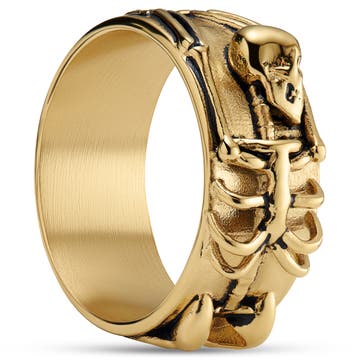 Aspero | 10 mm Gold-tone Stainless Steel Skeleton Ring Aspero | 10 mm Gold-tone Stainless Steel Skeleton Ring