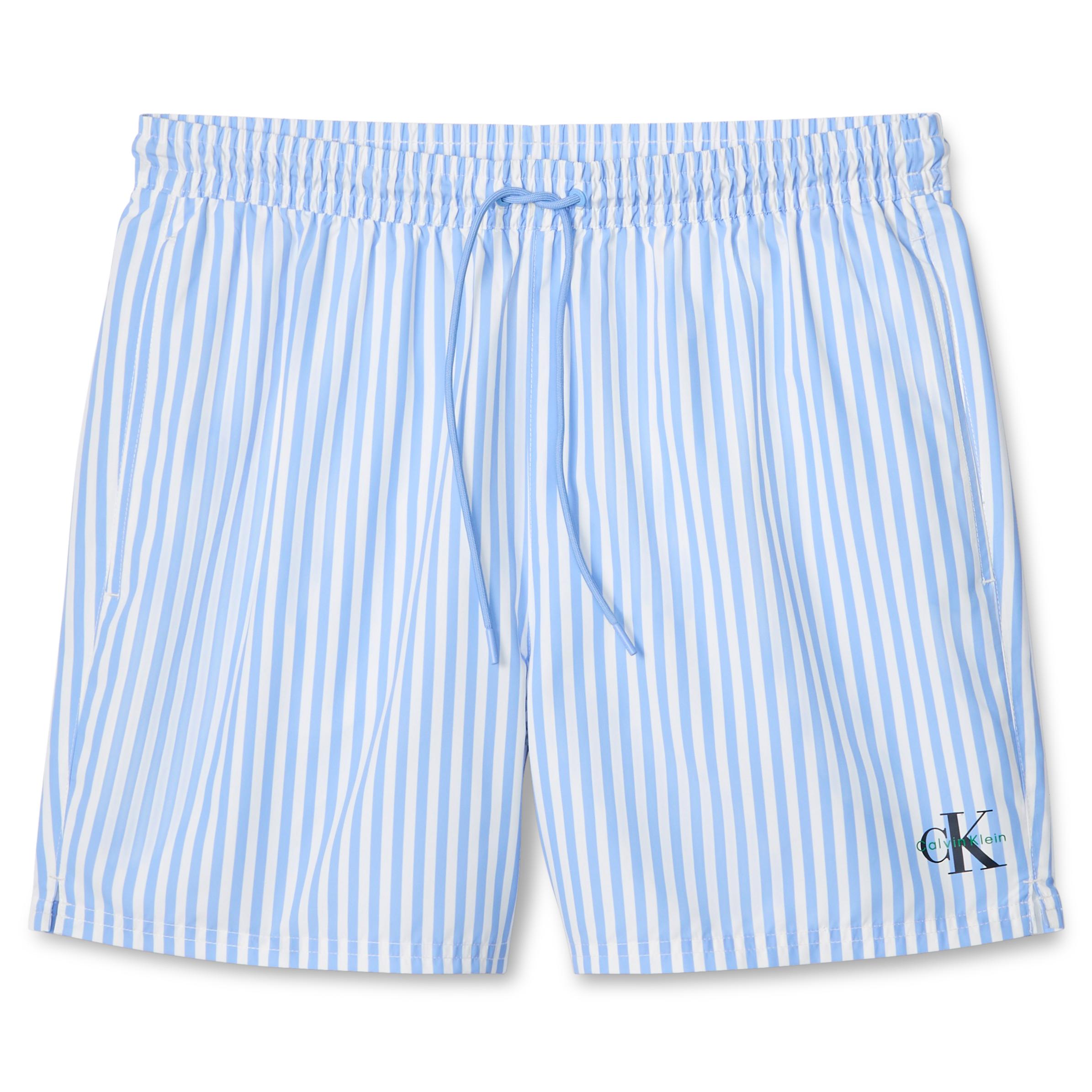 Calvin Klein | Bledomodré pruhované plavkové šortky Calvin Klein | Bledomodré pruhované plavkové šortky