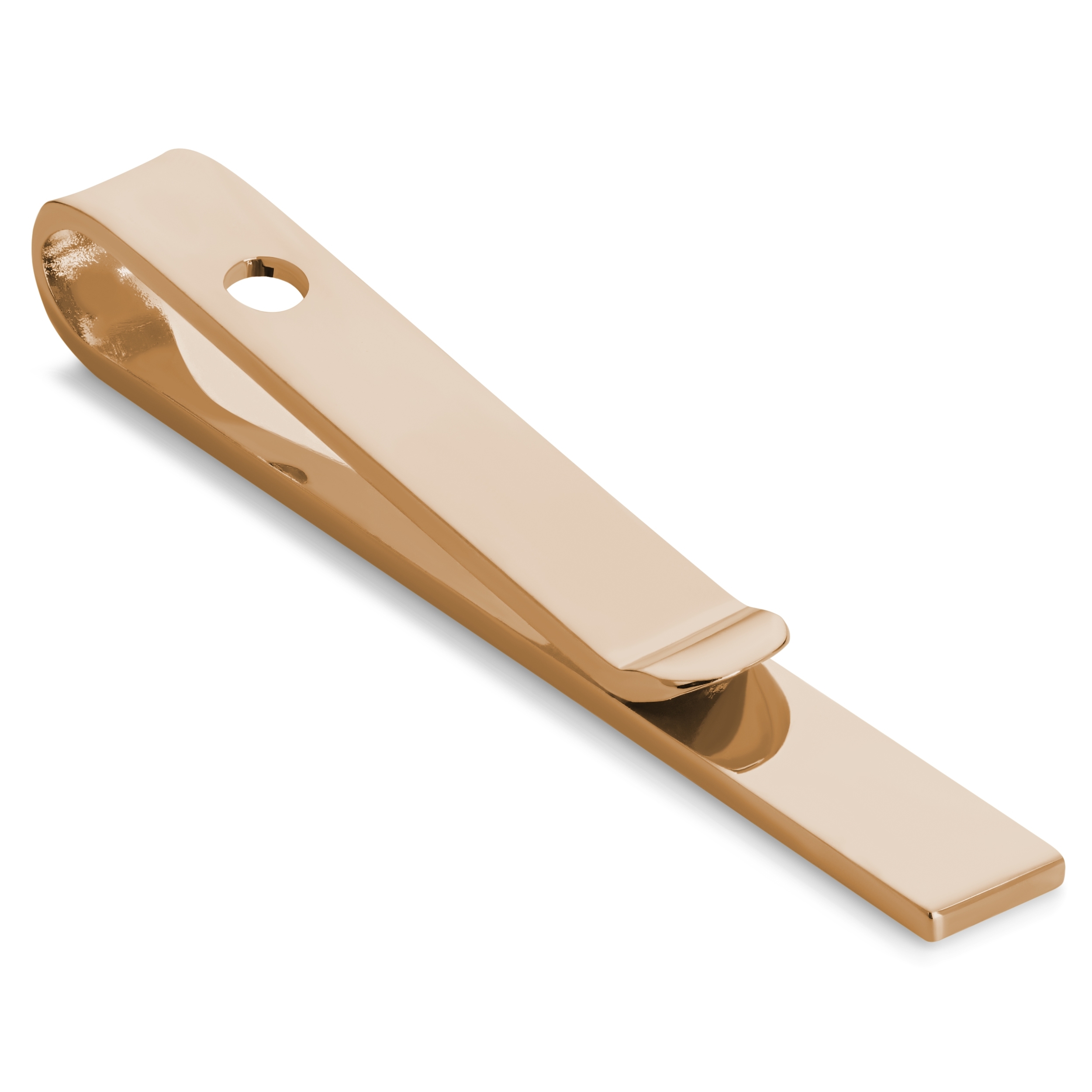 Матирана лента за вратовръзка в розово - златист цвят 5.5 см - 2