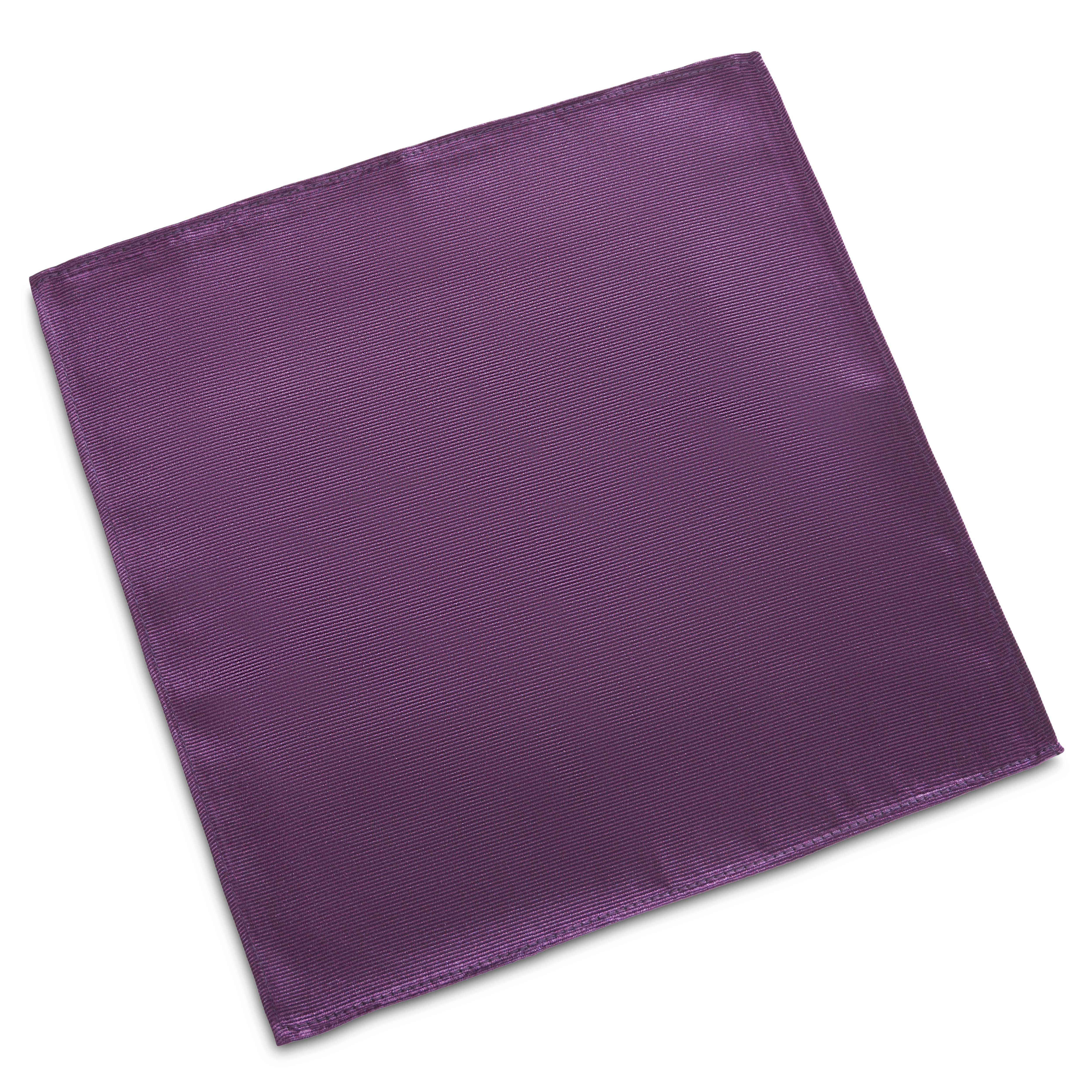 Classic Purple Silk Twill Pocket Square - 3