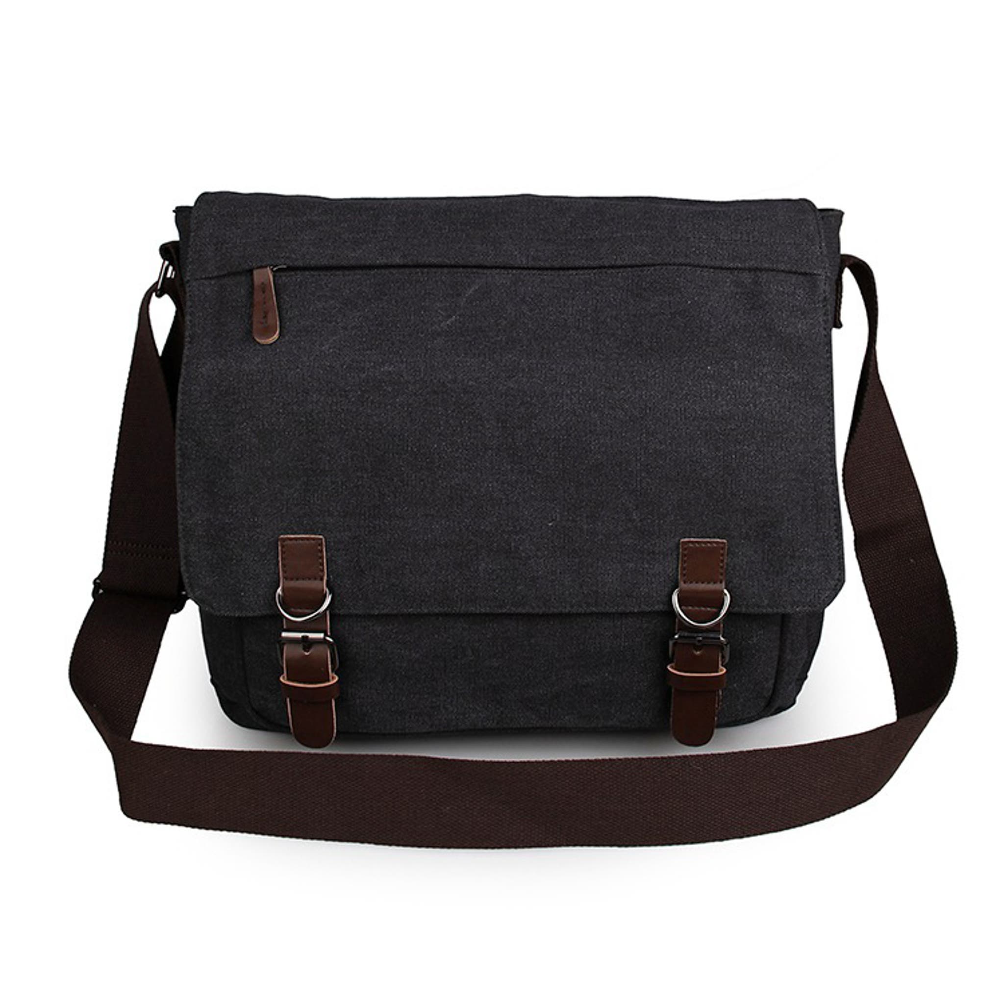 Dark gray Canvas Messenger Bag | In stock! | Delton Bags