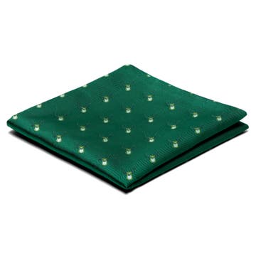 Green Christmas Reindeer Pattern Pocket Square Green Christmas Reindeer Pattern Pocket Square