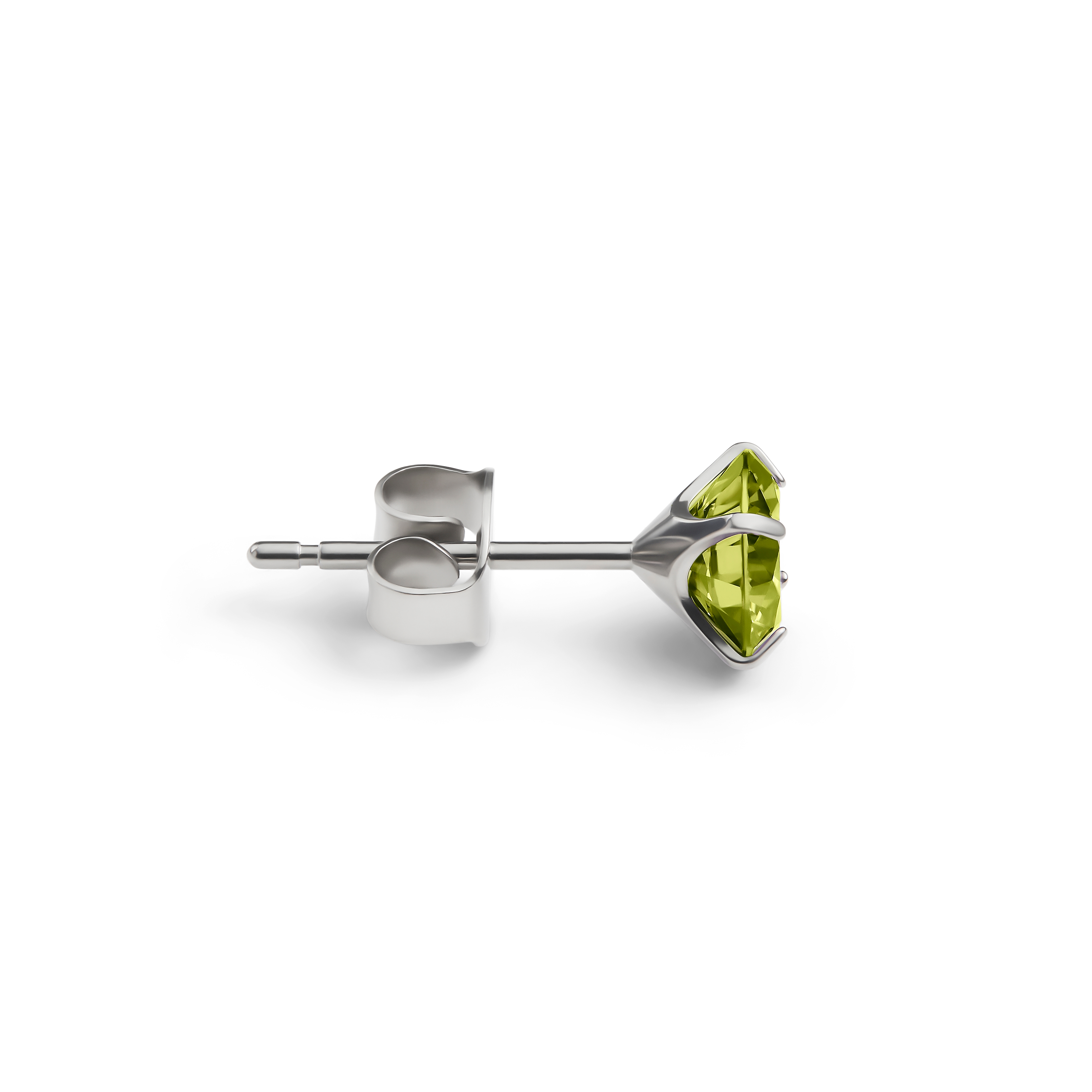 Aura | Orecchino a bottone da 6mm in titanio con zirconia verde lime - 2