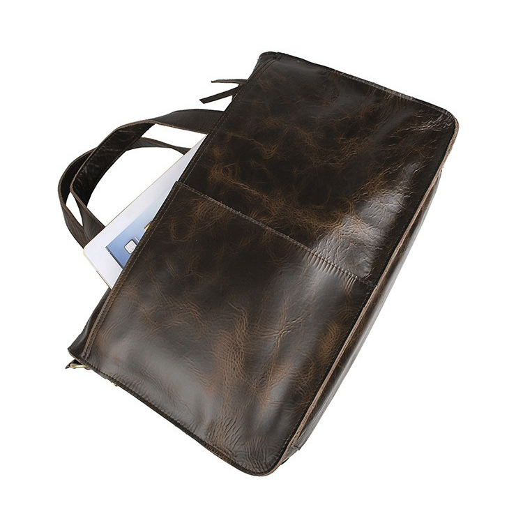 Bolsa de viaje de cuero negro descolorido - 8