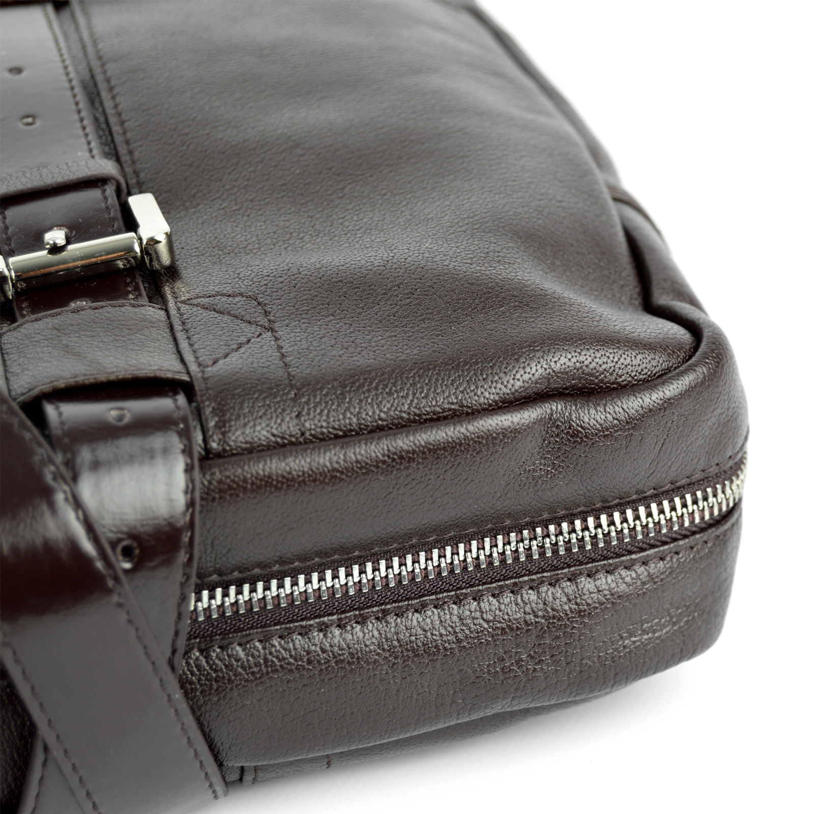Braune Bucko Ledertasche - 11