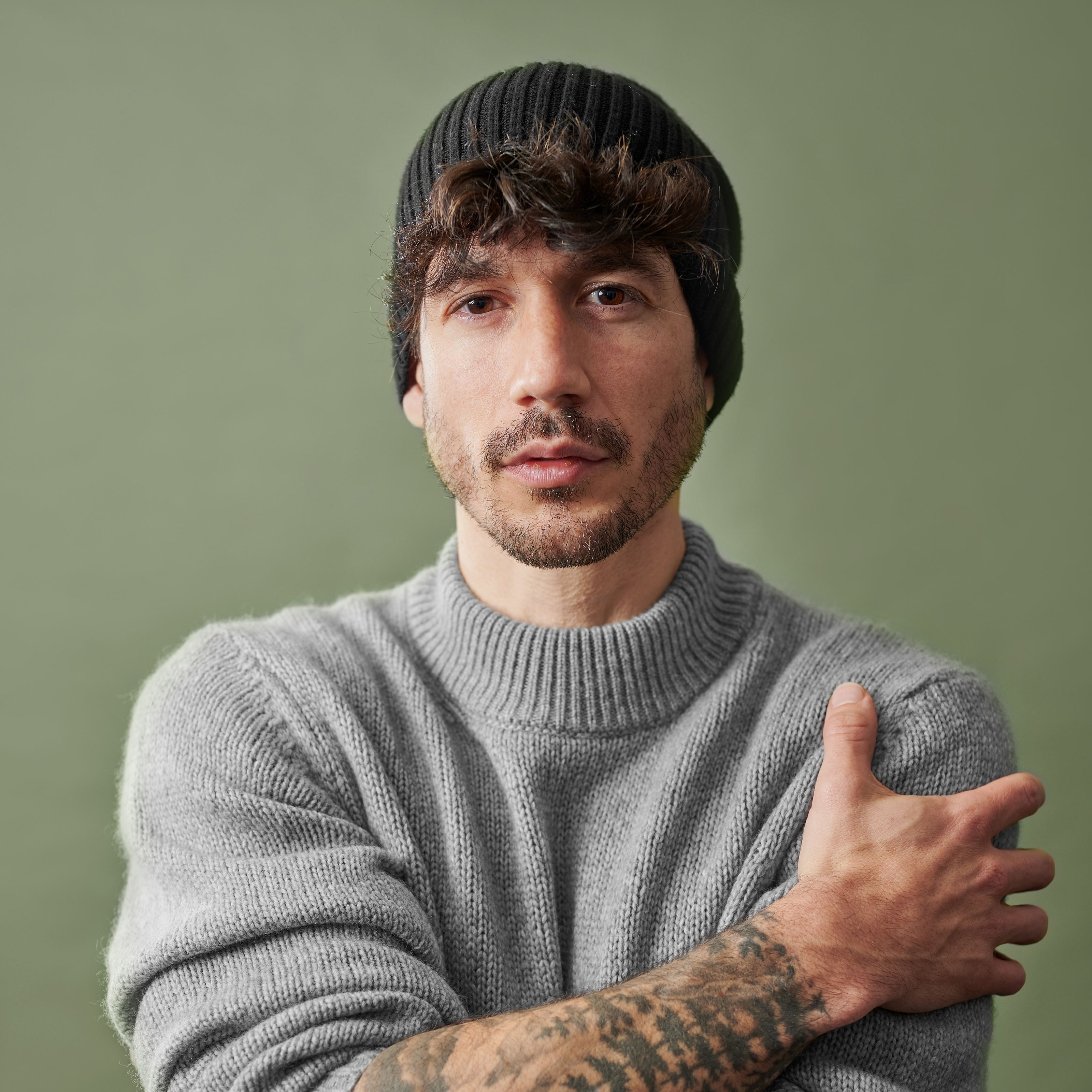 Čierna čiapka beanie z merino vlny Kaleb Kane  - 6