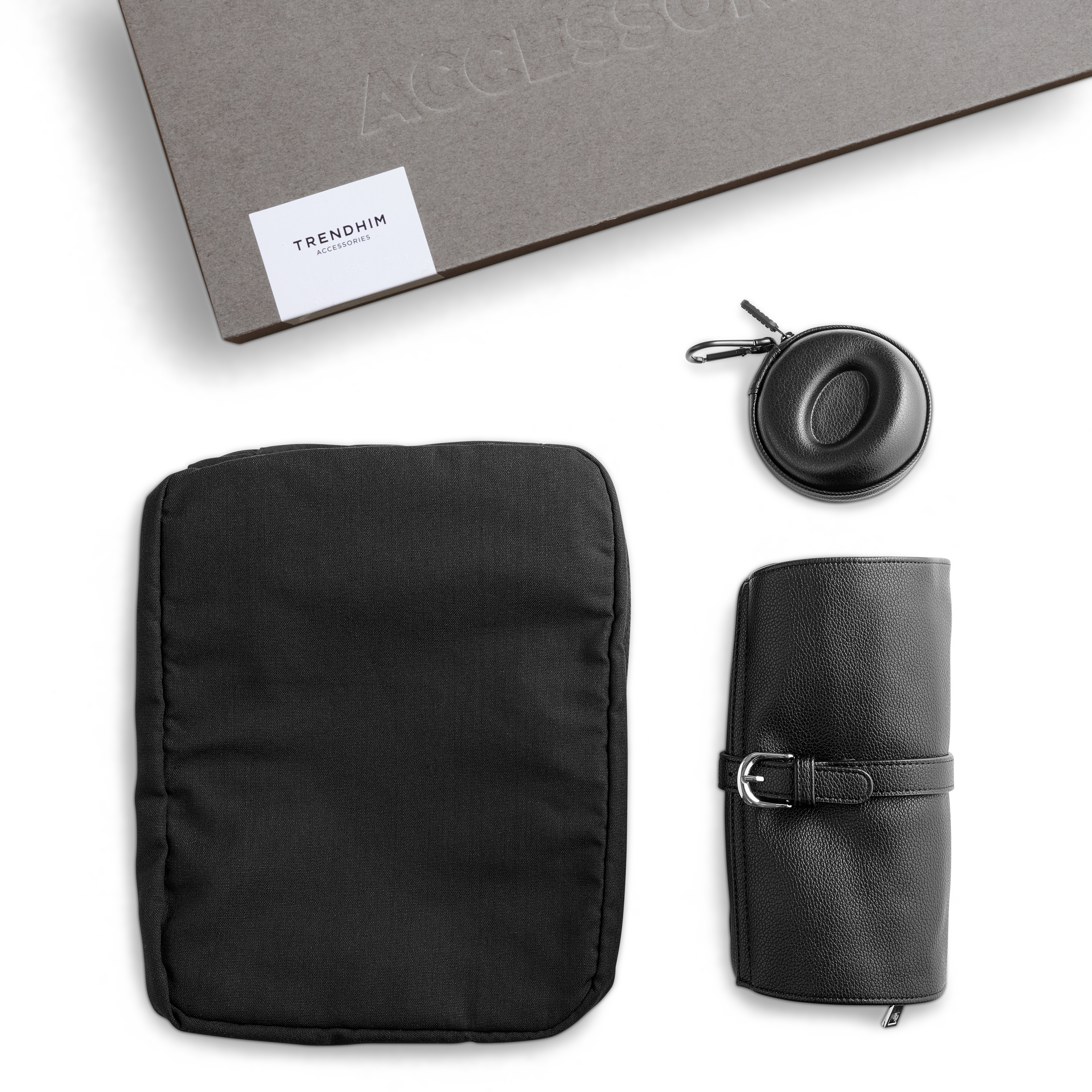 Deluxe Presentpaket med Resenödvändigheter | Svart Läder & Canvas - 4