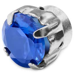 Magnetischer Ohrring mit blauem Kristall