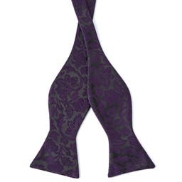 Deep Purple & Black Baroque Self-Tie Bow Tie