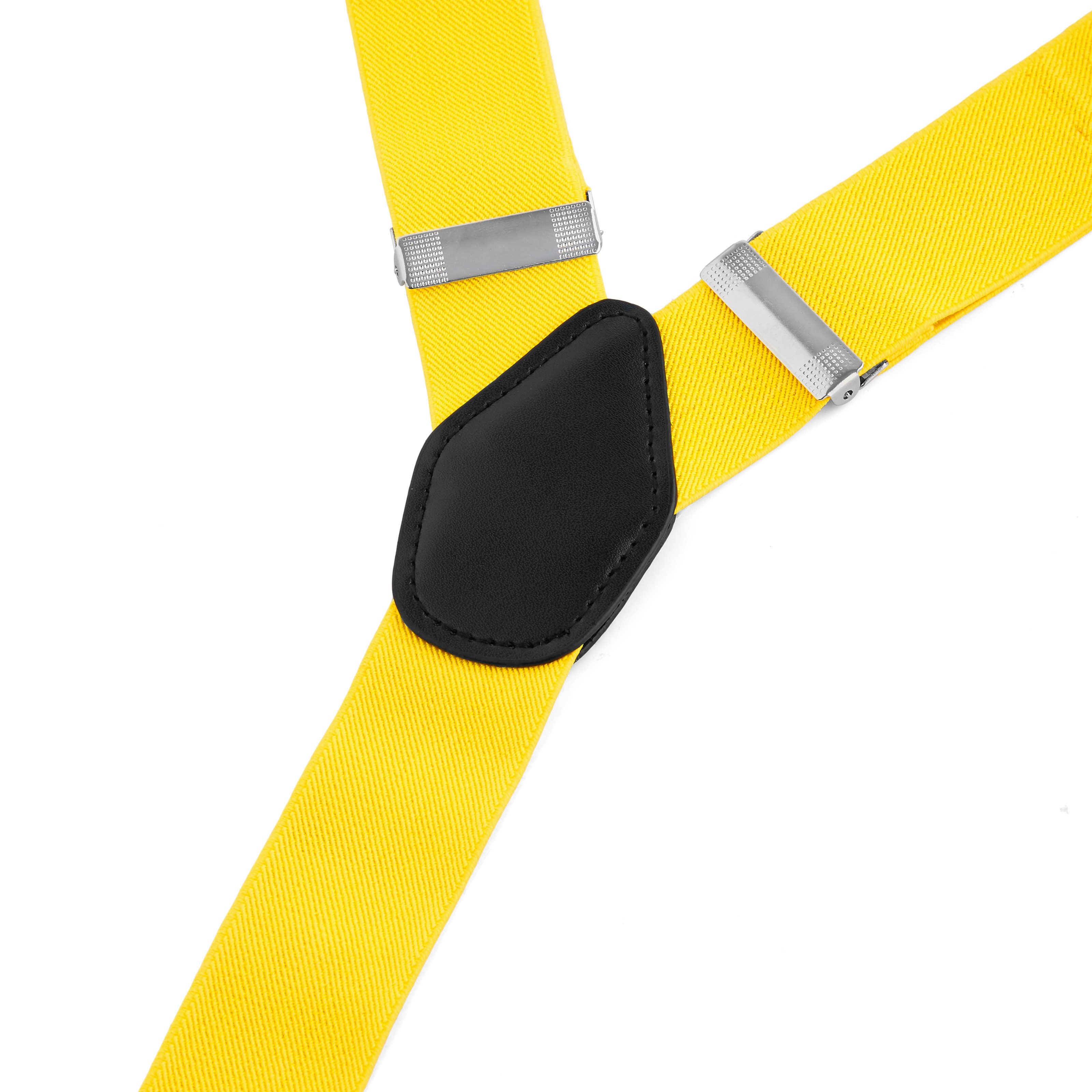 Bretelles larges à boutons - couleur jaune - 3