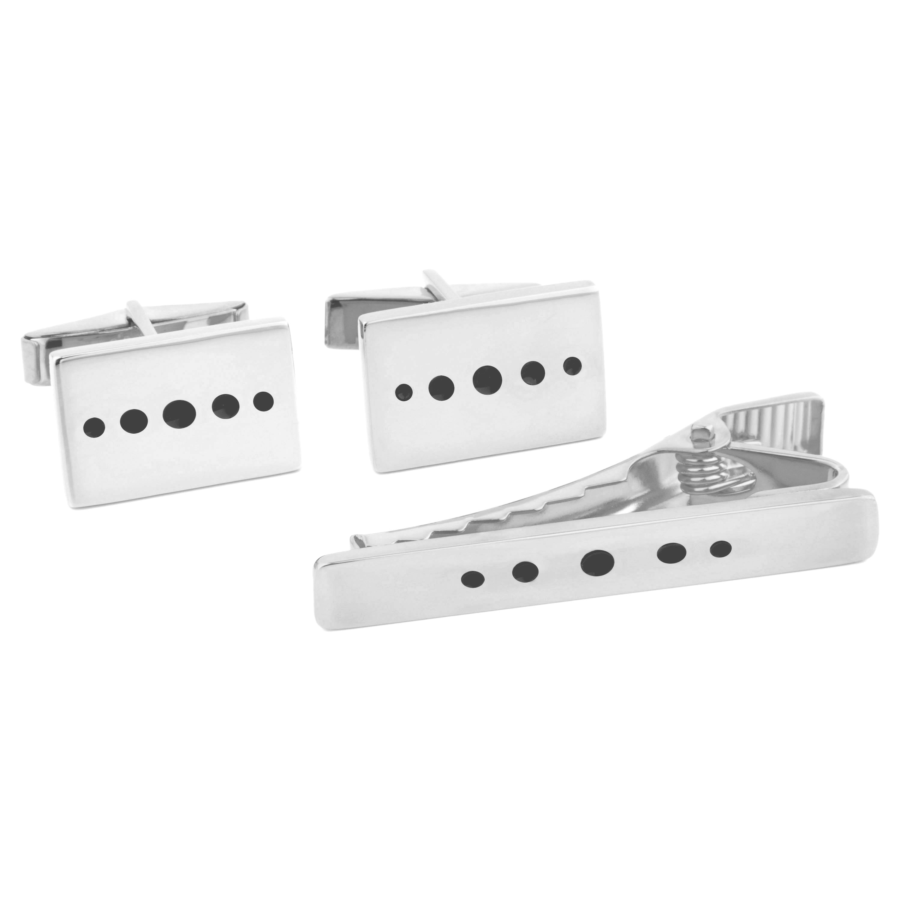 Kort 925s Sølvsett med Svarte Prikker - 1