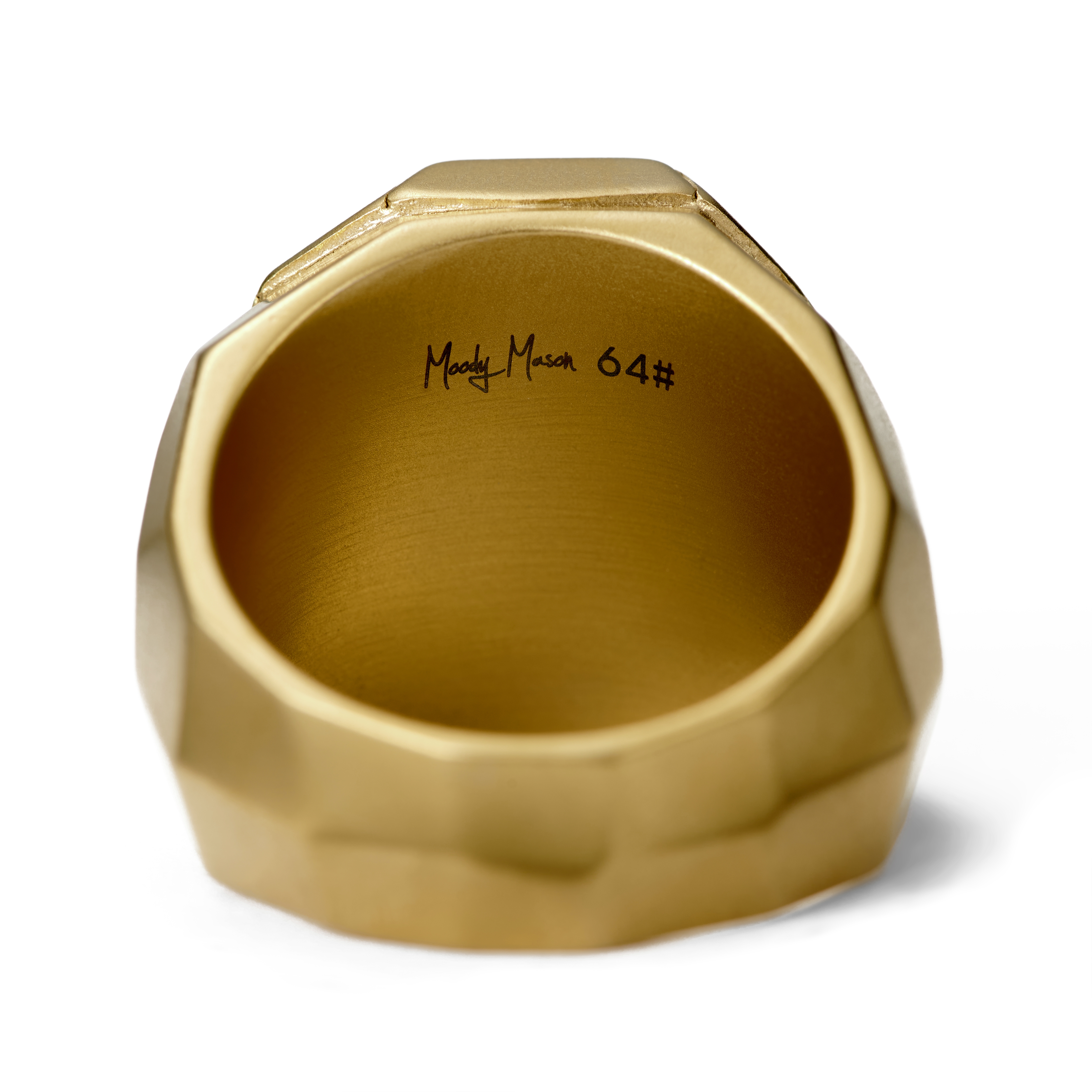 Jax Gold-Tone Stainless Steel & Red Jasper Signet Ring - 5