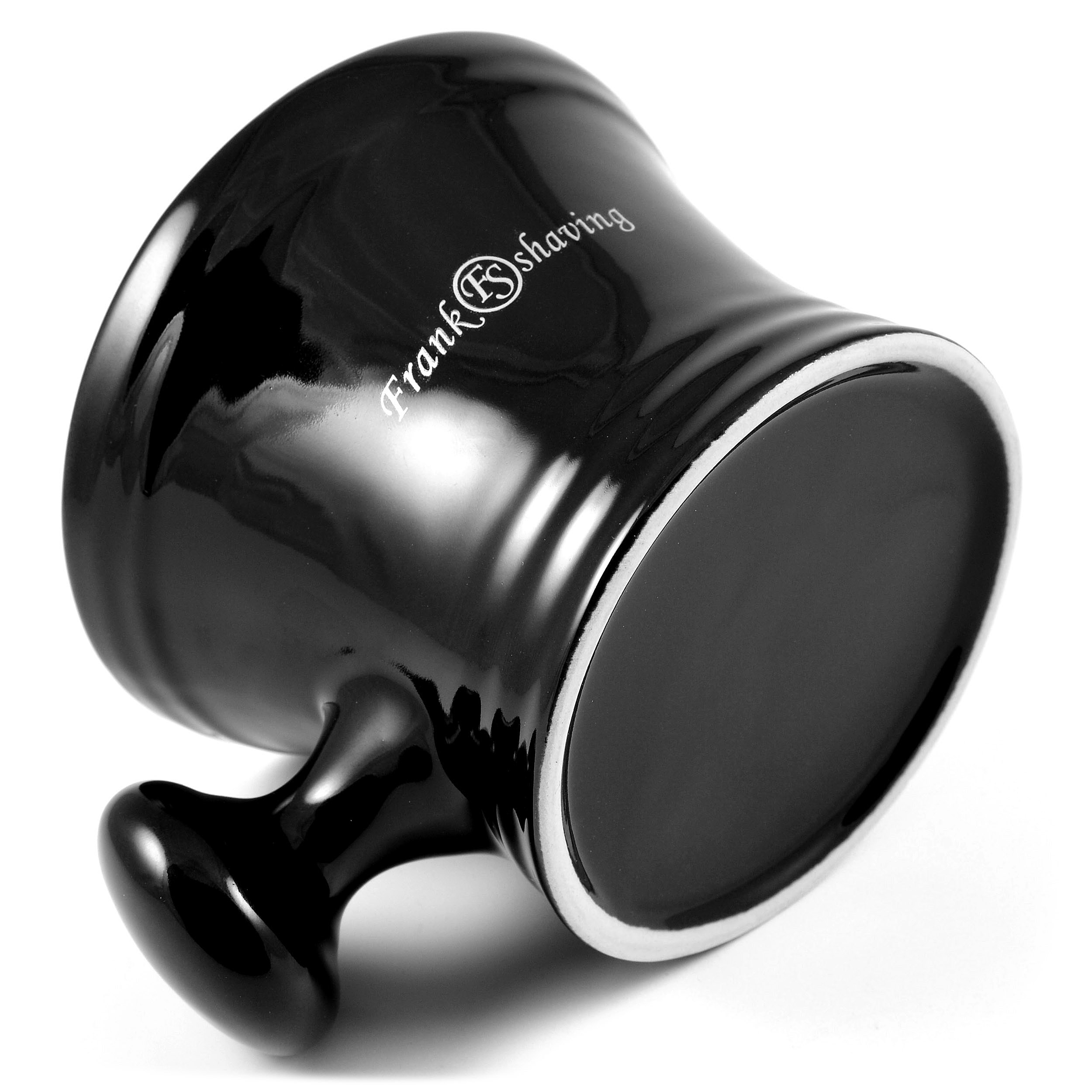 Black Porcelain Shaving Mug - 3