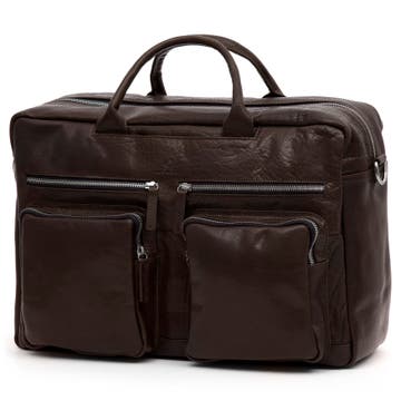 Montreal Combi Brown Leather Travel Bag