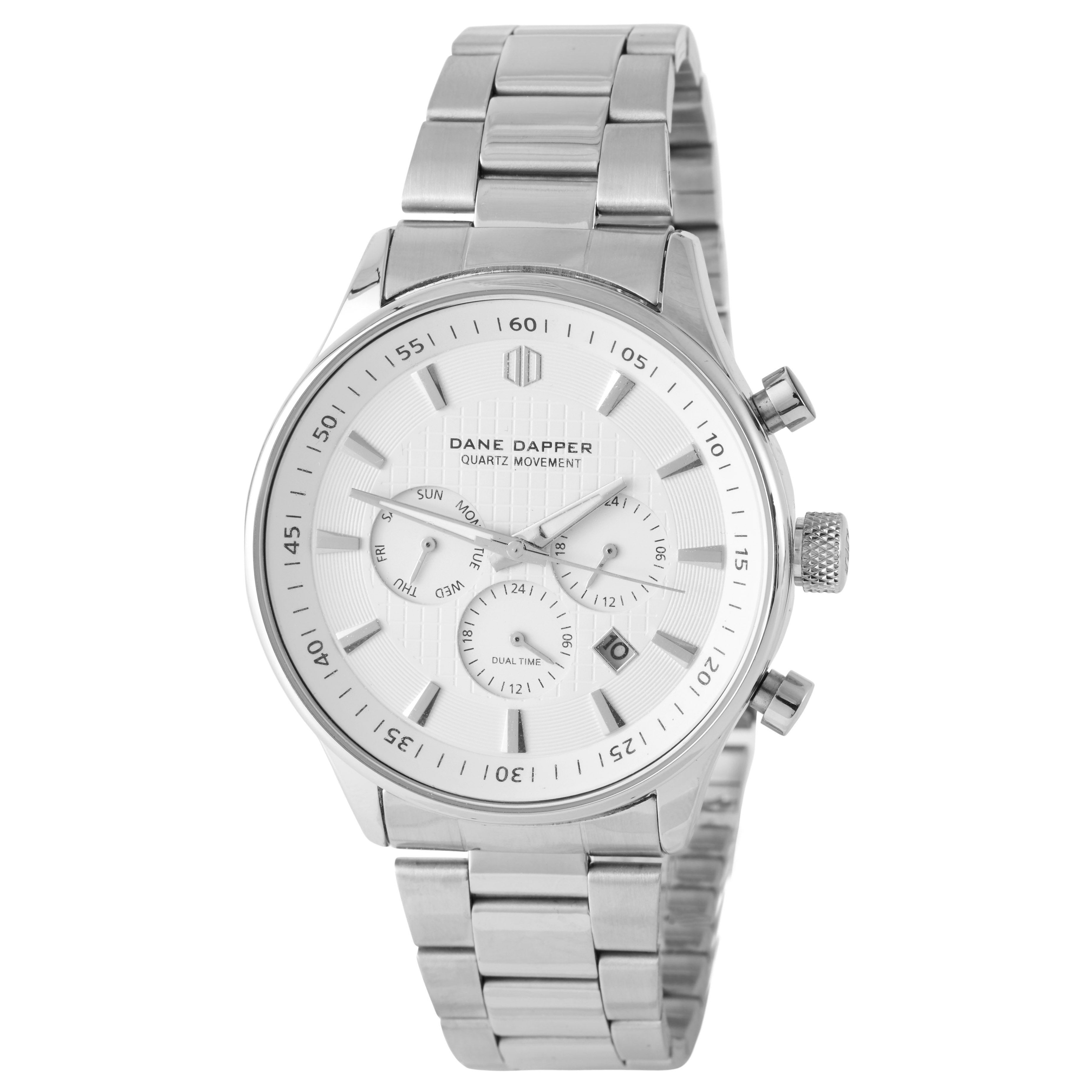 Silver-Toned Chain Troika Watch - 1