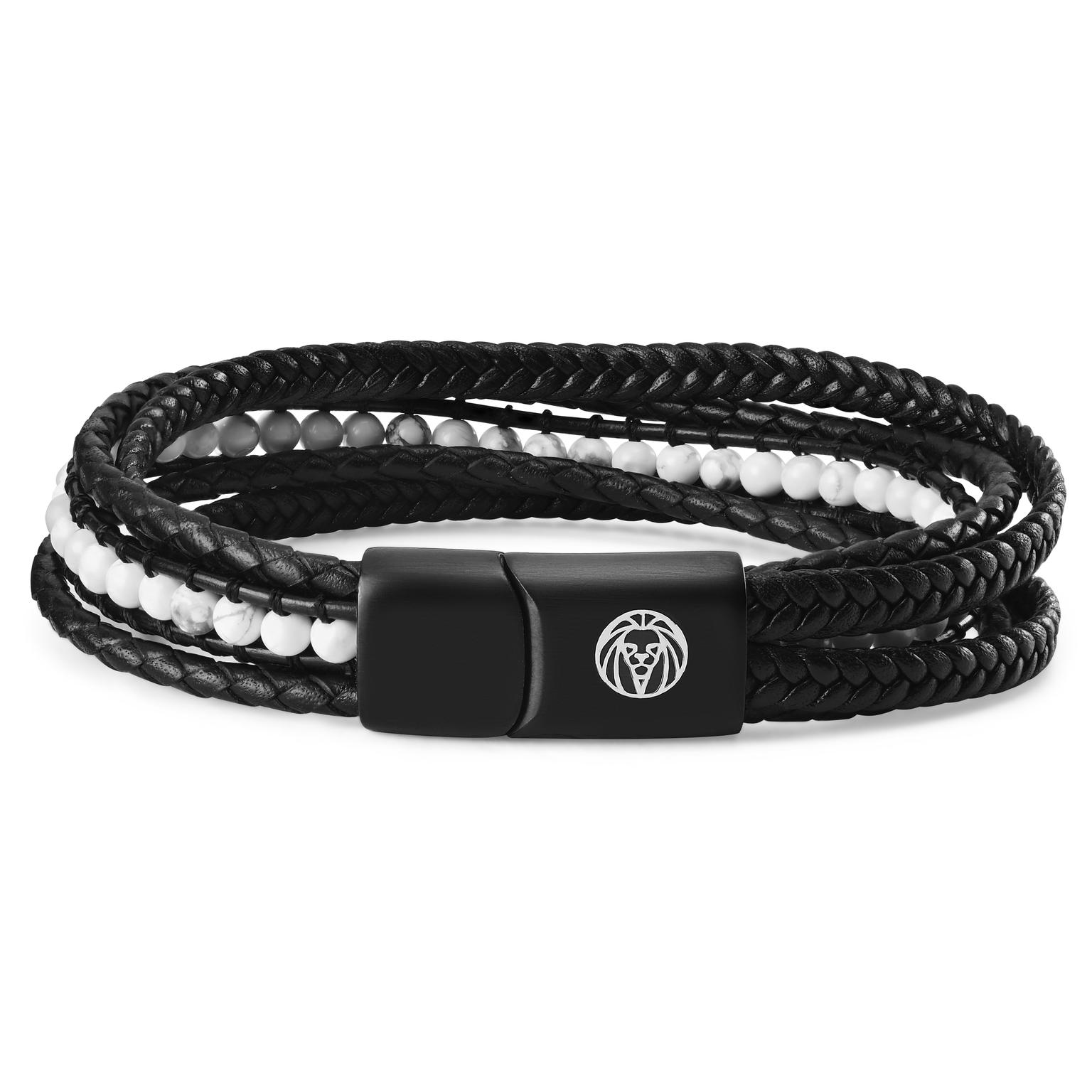 Naxos Vit Turkos Läderarmband Naxos Vit Turkos Läderarmband