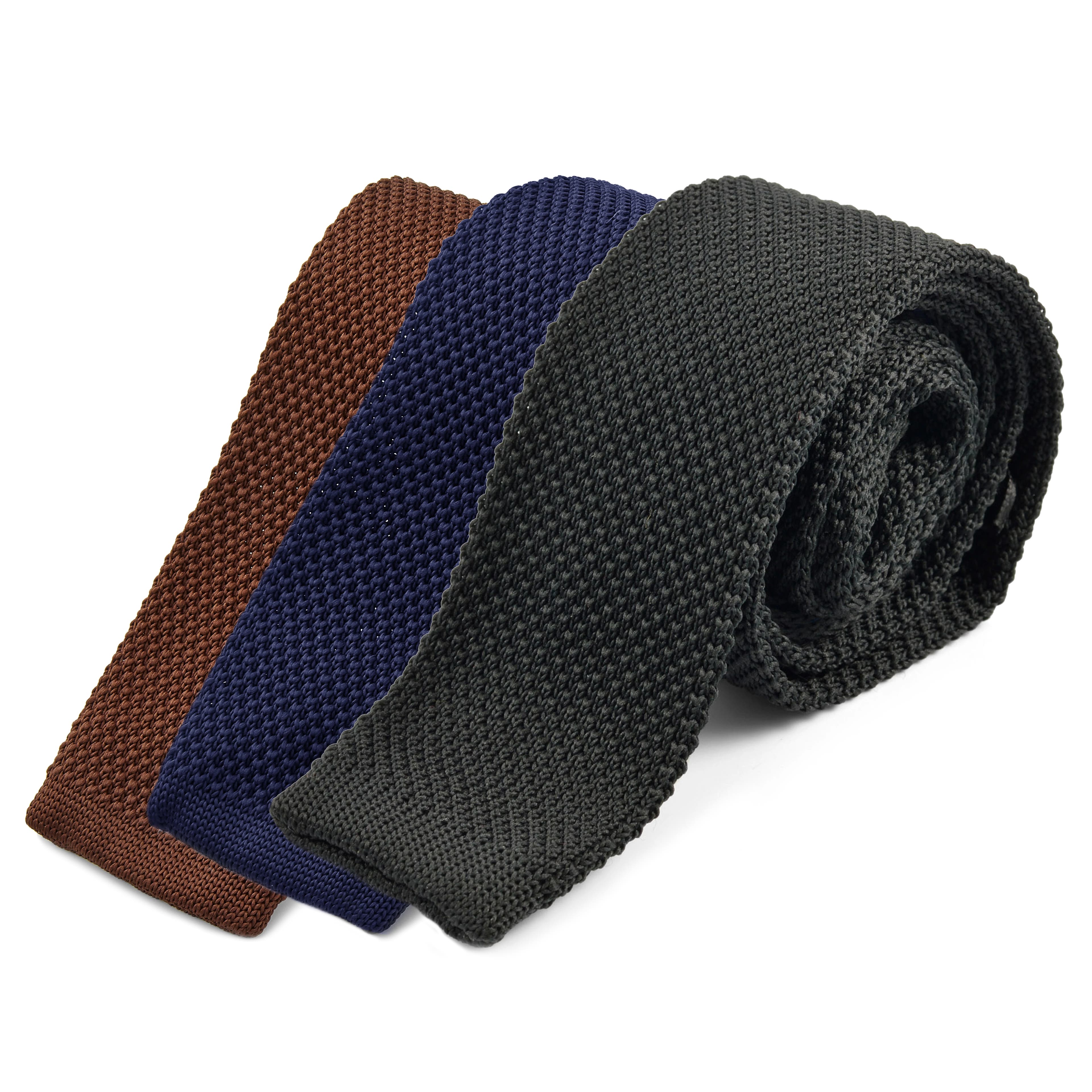 Set di cravatte a maglia
