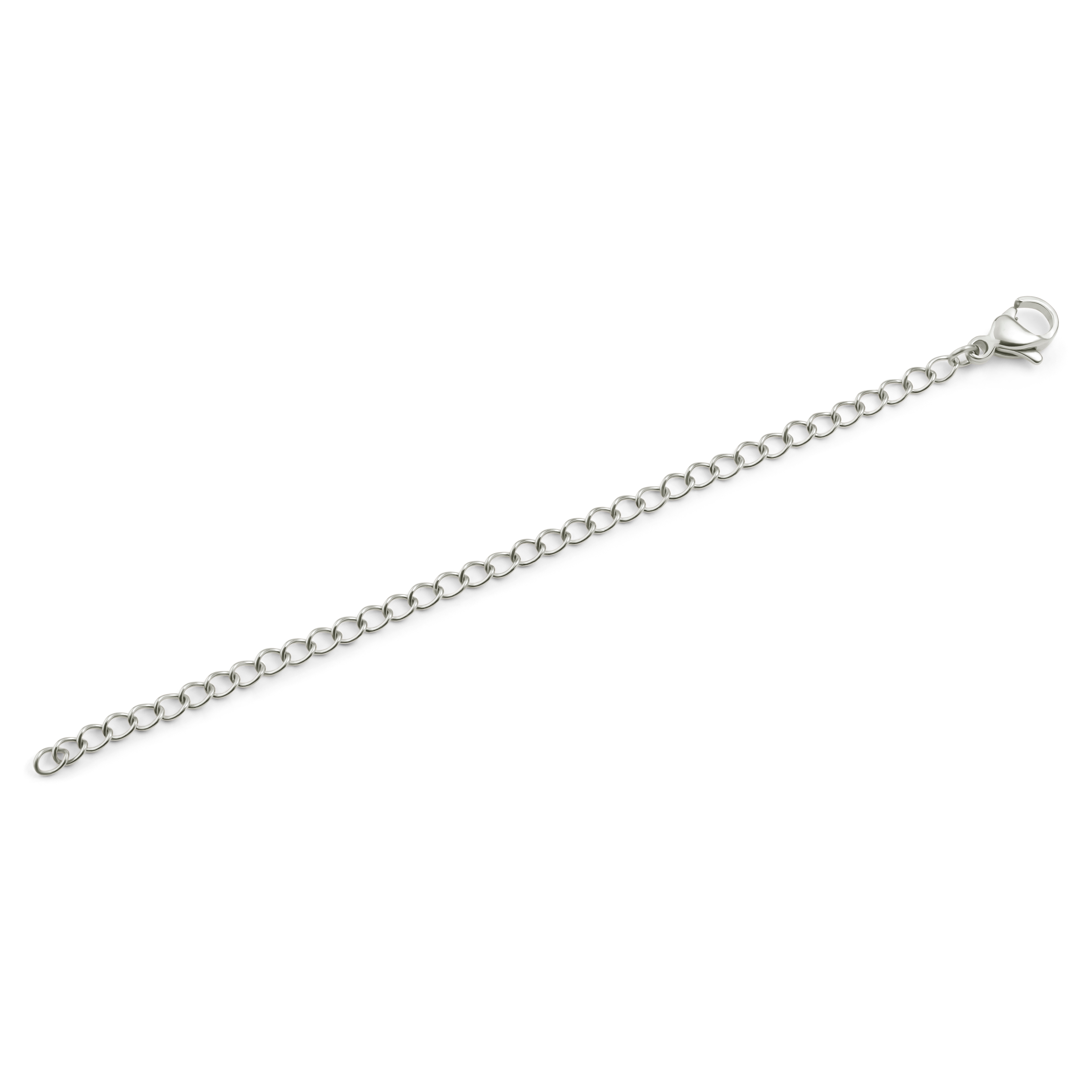 Hõbedatooni 304L roostevabast terasest kaelakee pikendus 10 cm