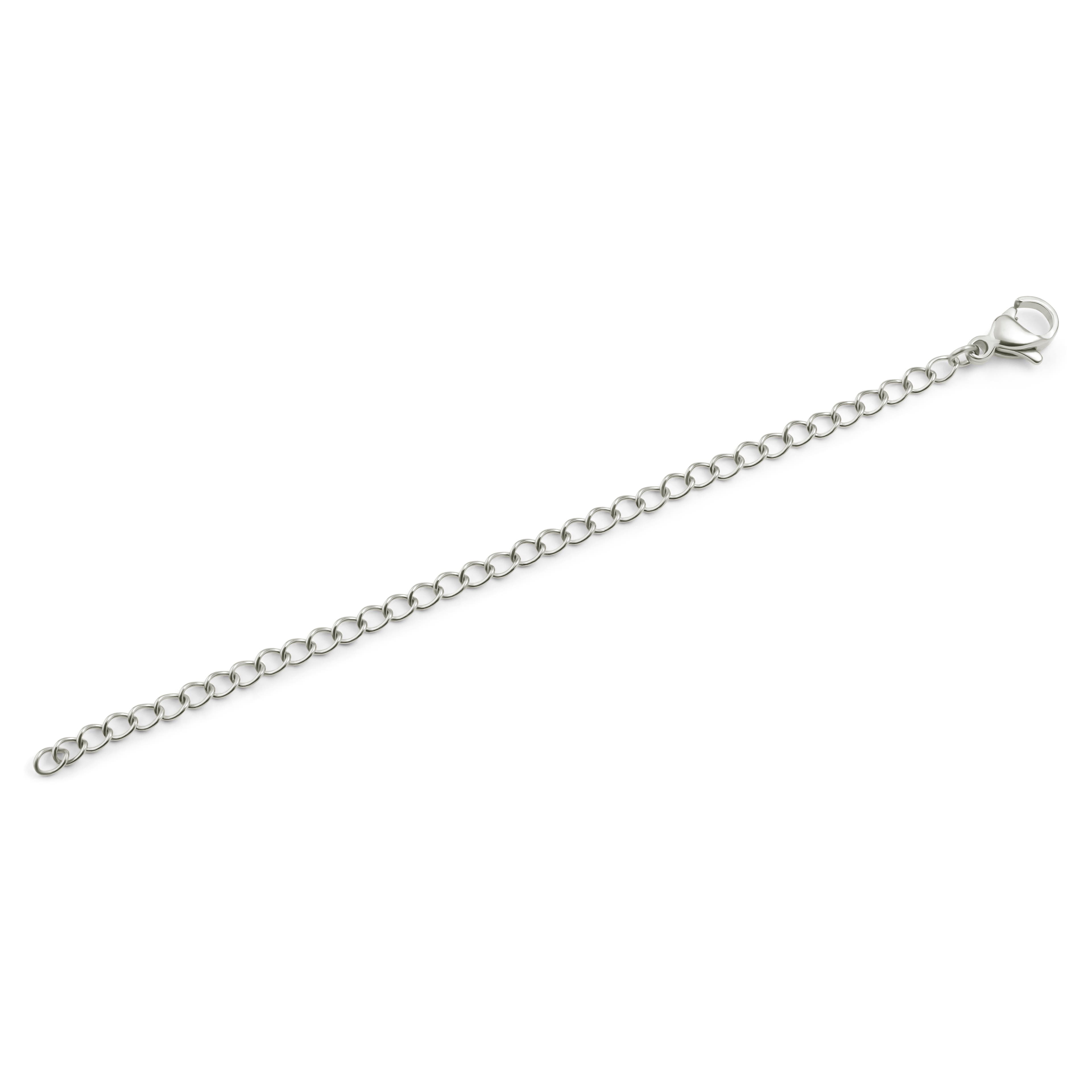 Сребрист удължител за колие 10см от неръждаема стомана 304 Сребрист удължител за колие 10см от неръждаема стомана 304