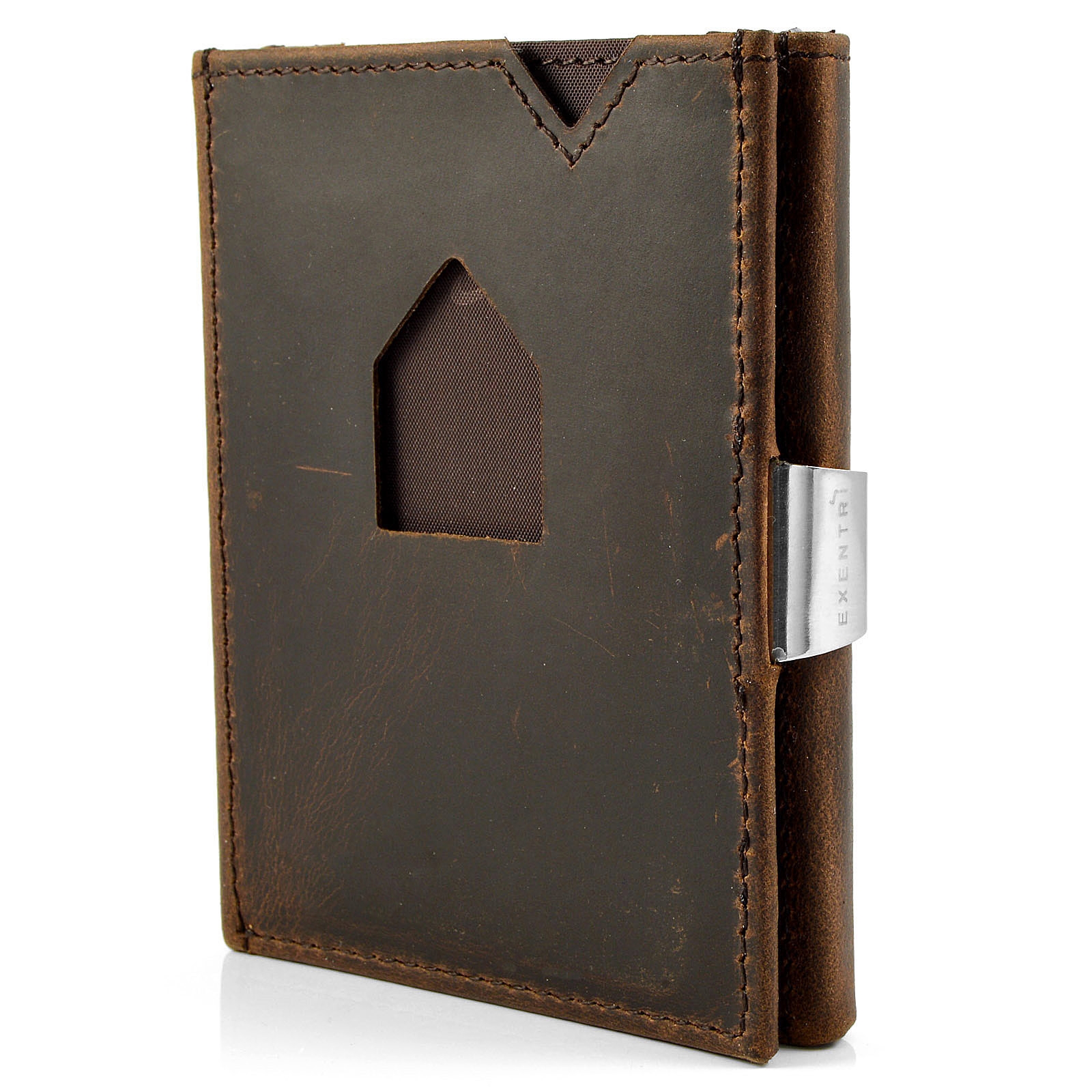 Tarjetero marrón oscuro Exentri  - 1