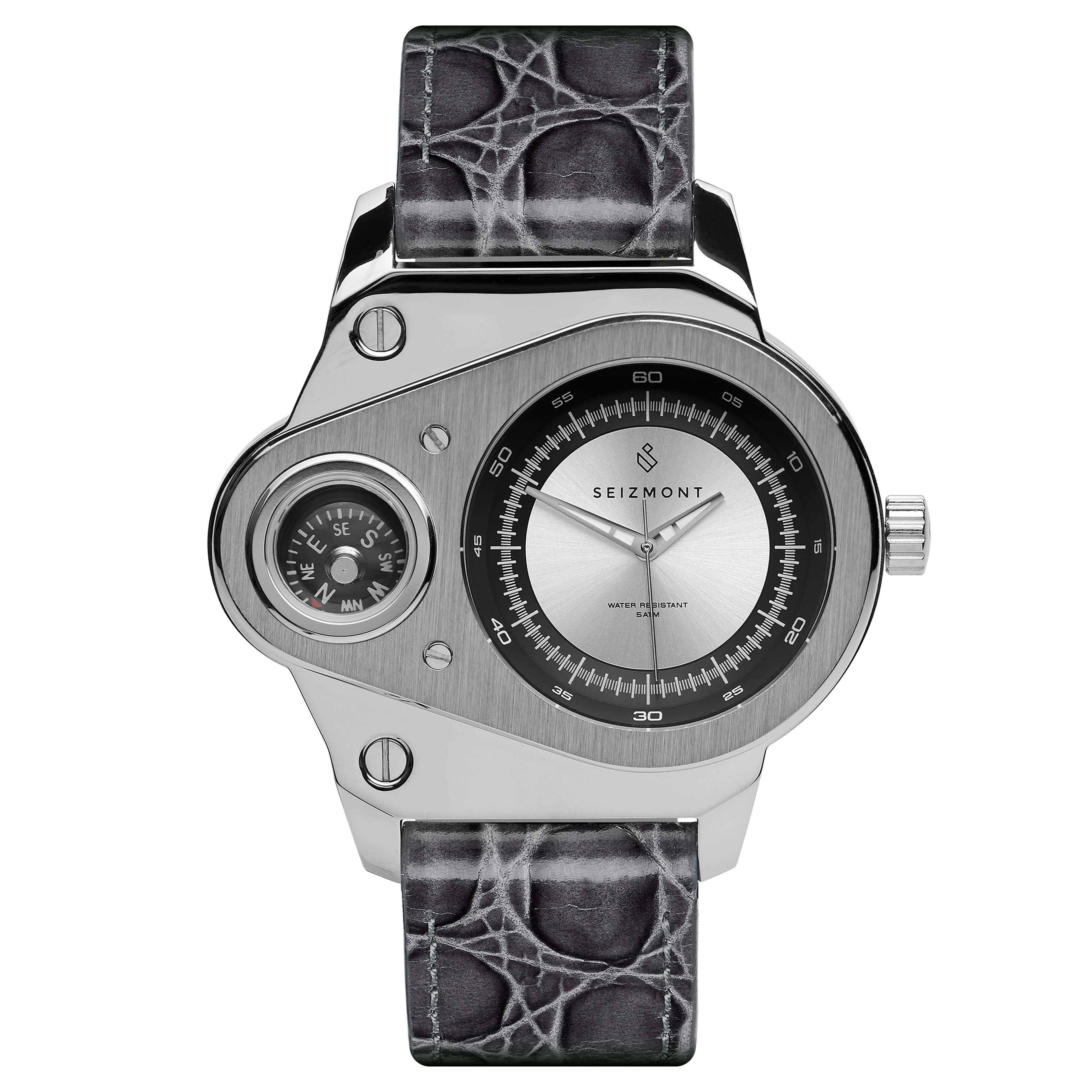 Sahil Orbis Stainless Steel Compass Watch