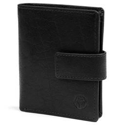 Montreal Compact Black RFID Leather Wallet