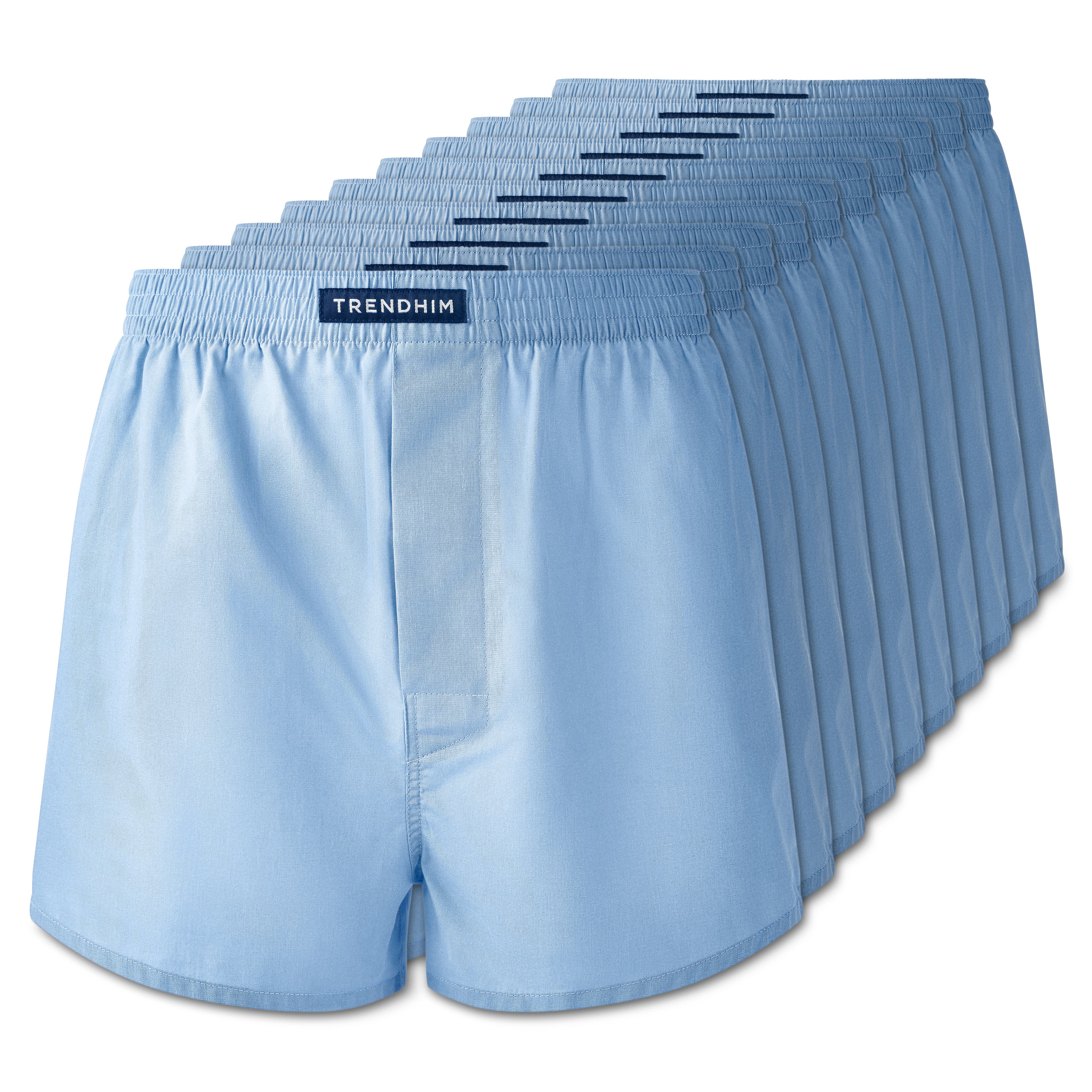 AirFeel | 10-Pack Sky Blue Loose-fit Encased Cotton Boxers AirFeel | 10-Pack Sky Blue Loose-fit Encased Cotton Boxers