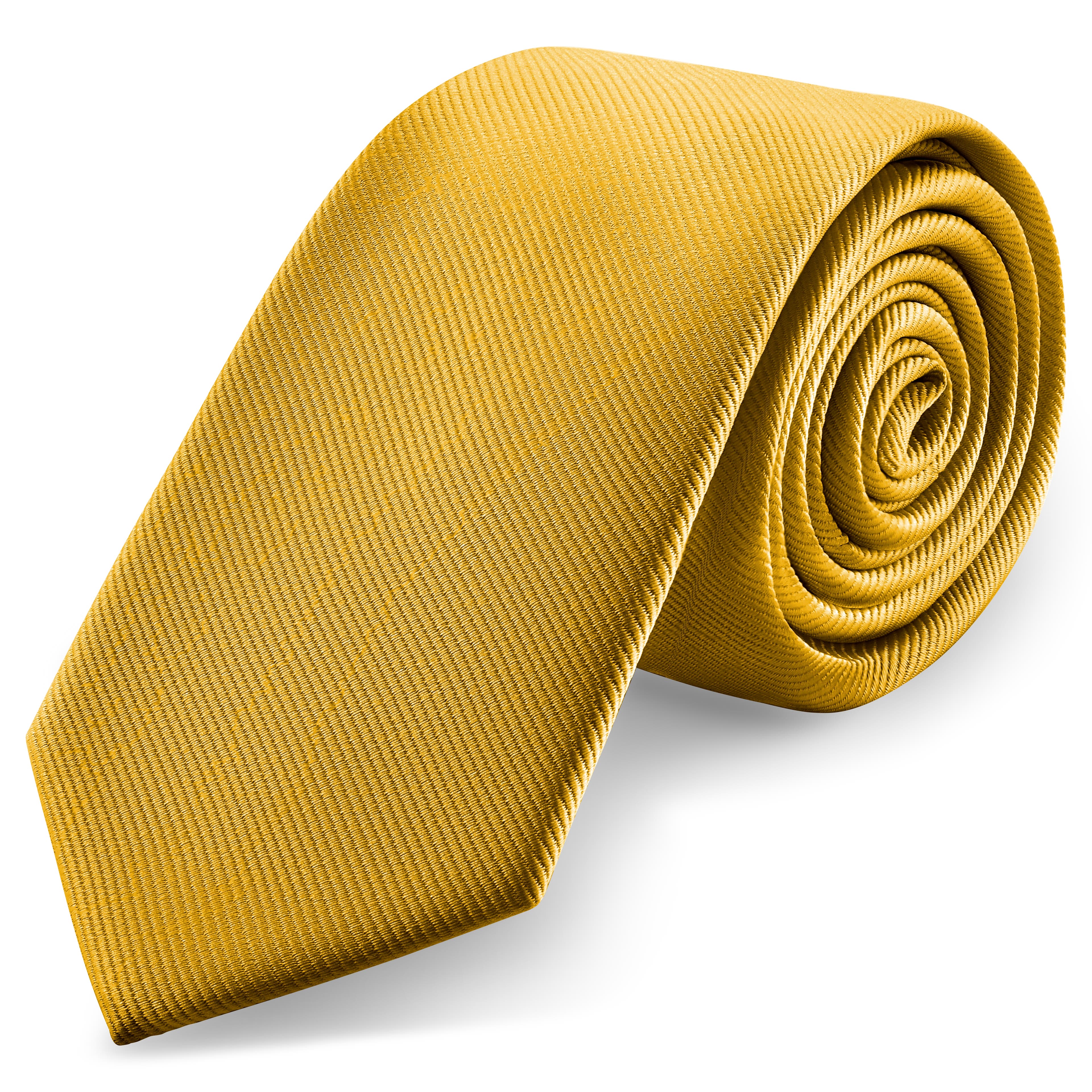 Cravate en gros-grain brun doré de 8 cm