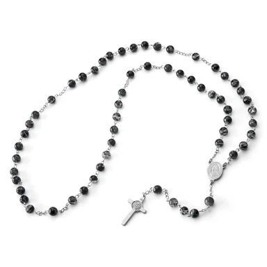 Our Lady of Guadalupe Svart Rosenkranshalsband / Radband Our Lady of Guadalupe Svart Rosenkranshalsband / Radband