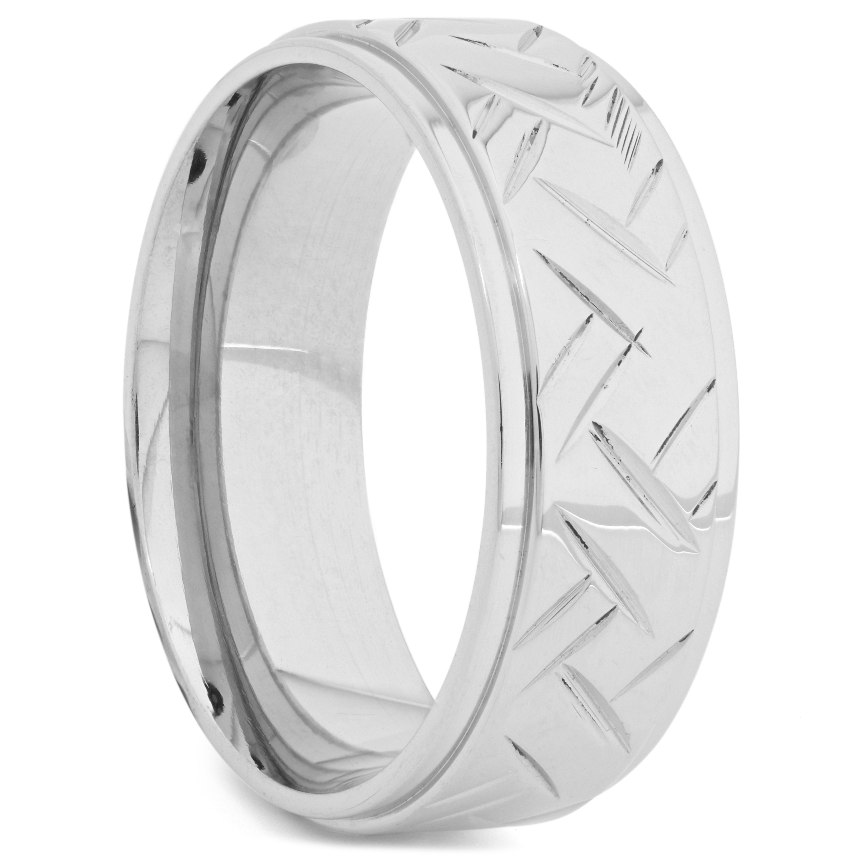 Basketweave Steel Ring - 1