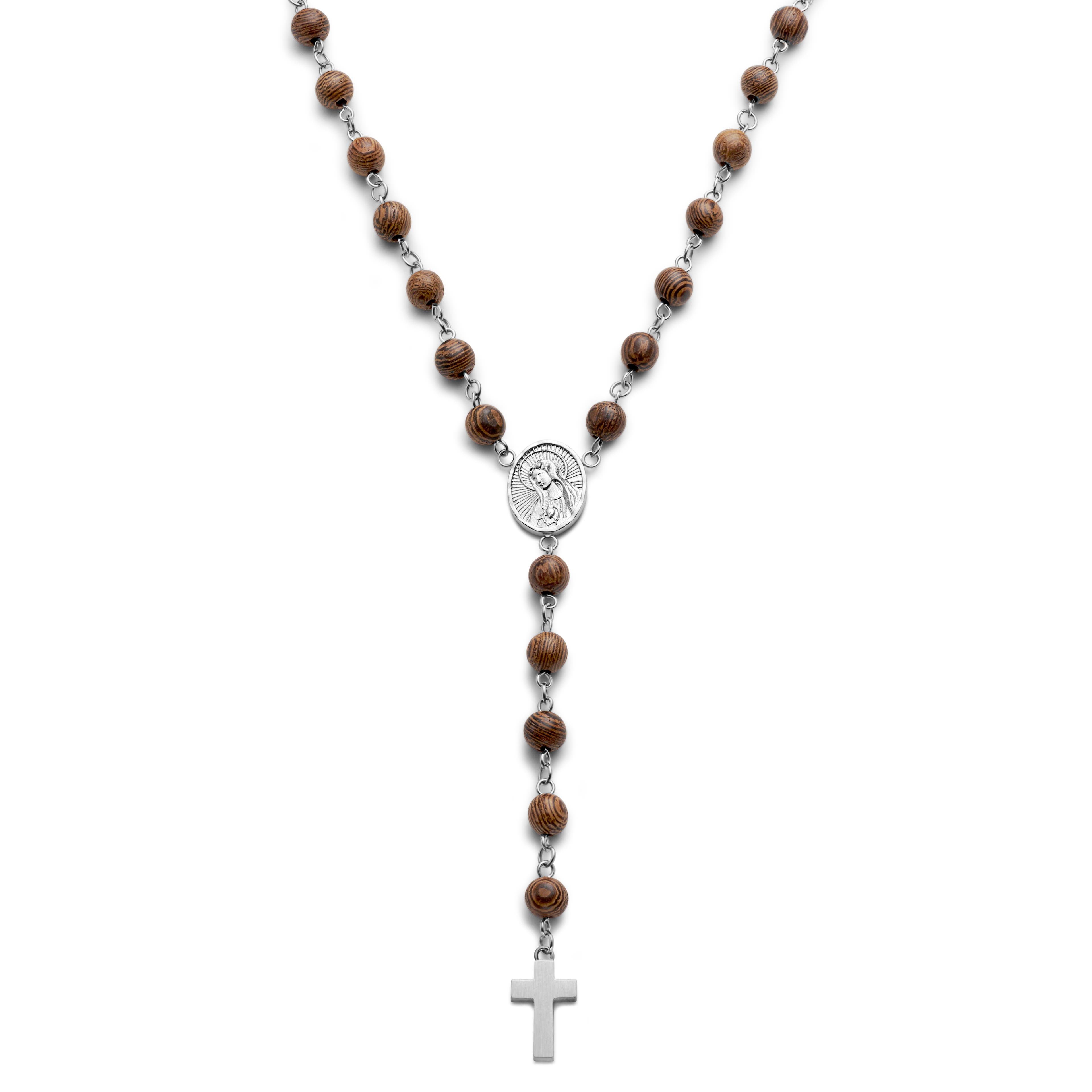 Varietas | Surgical Steel & Wood Bead Rosary