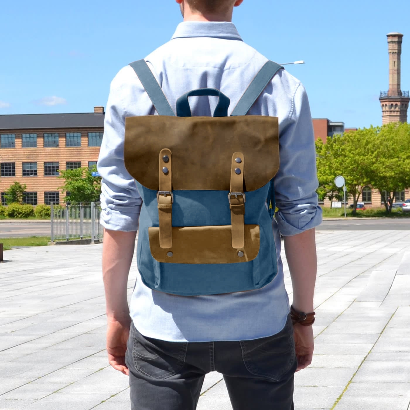 Navy Canvas Pullup Rygsæk - 10