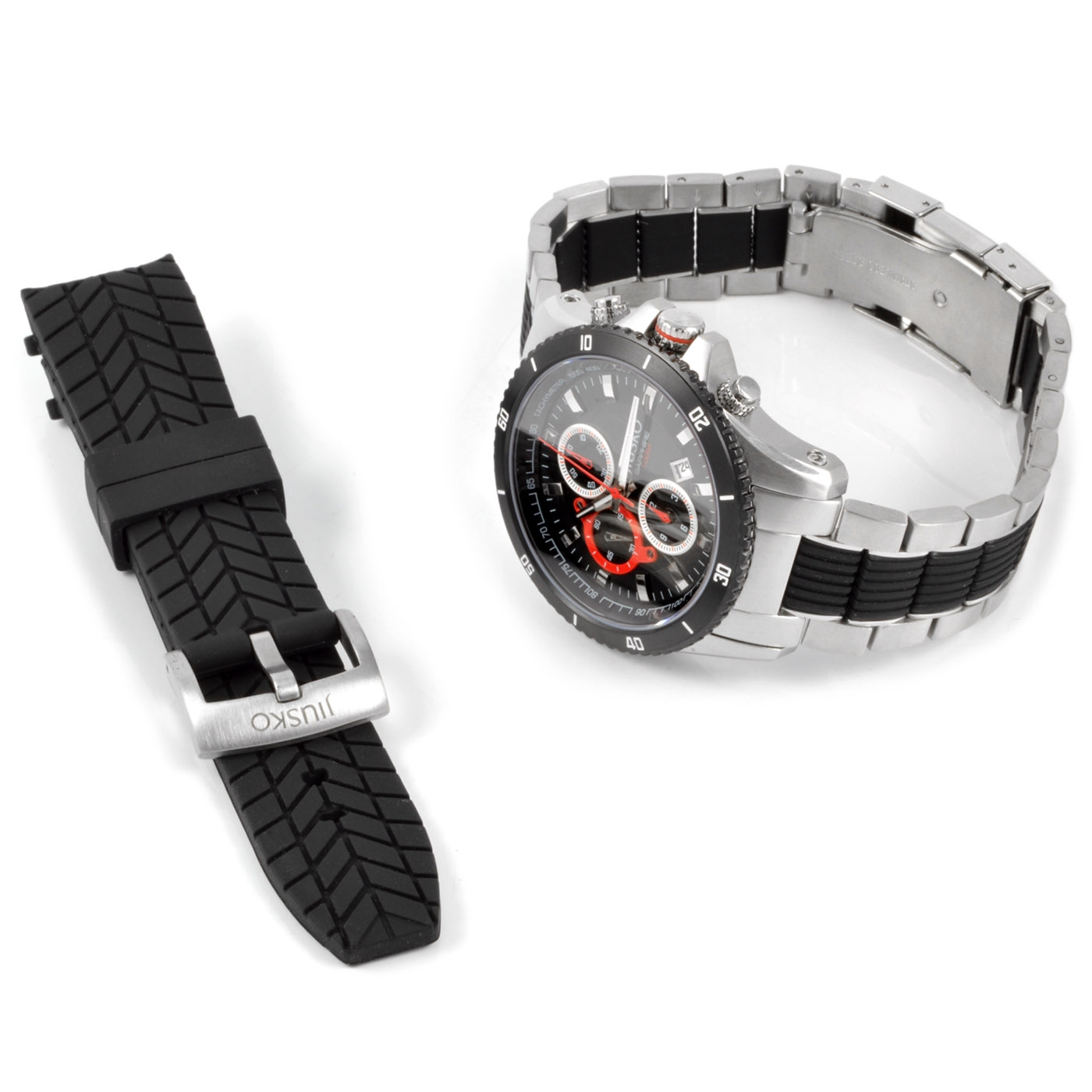 Black Extravagant Safirglas Ur - 2