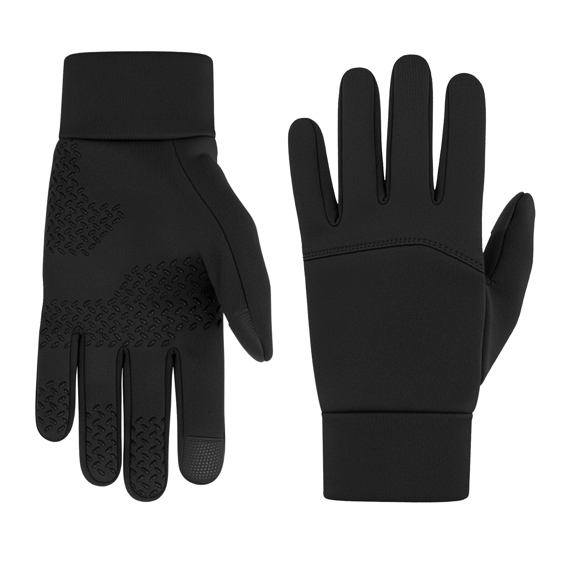 Gants de sport noirs, antidérapants et compatibles écran tactile